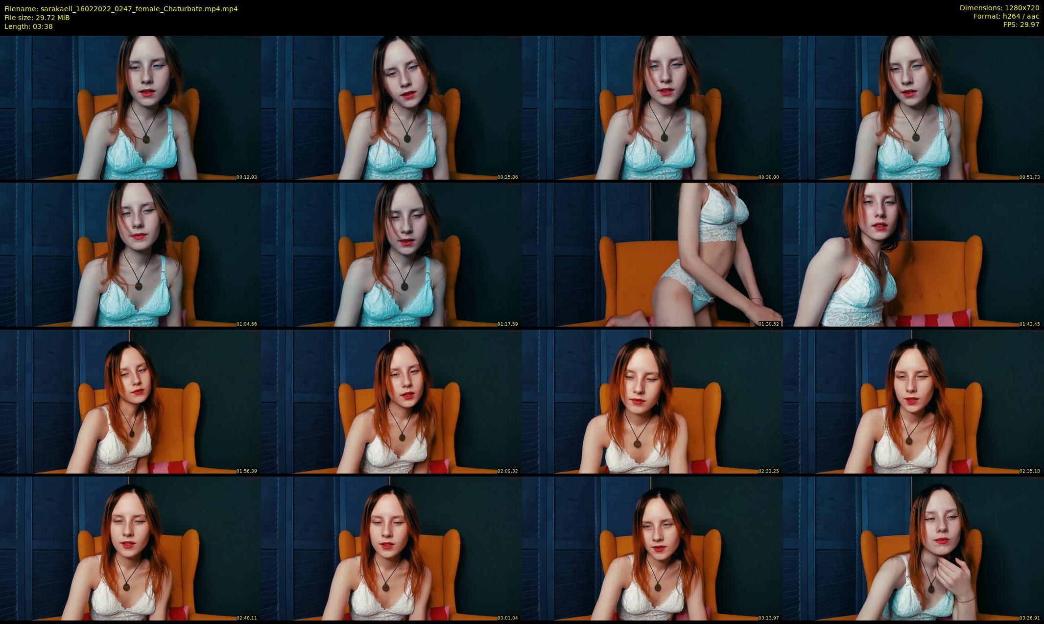 sarakaell — 4 minute Chaturbate female cam show recording, 720p, Feb 16, 2022