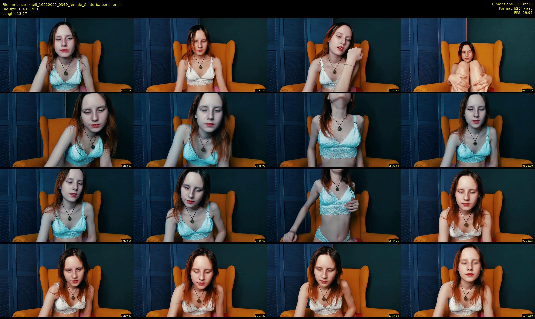 sarakaell — 14 minute Chaturbate female cam show recording, 720p, Feb 16, 2022