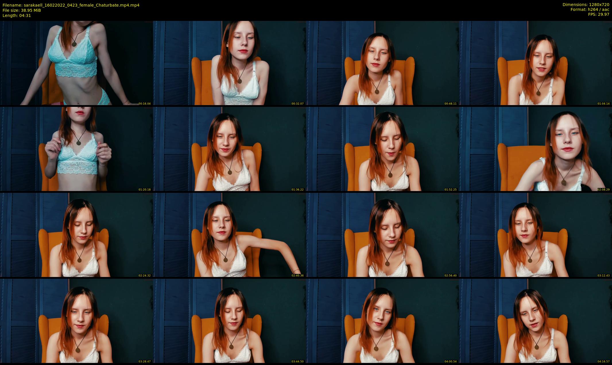 sarakaell — 5 minute Chaturbate female cam show recording, 720p, Feb 16, 2022