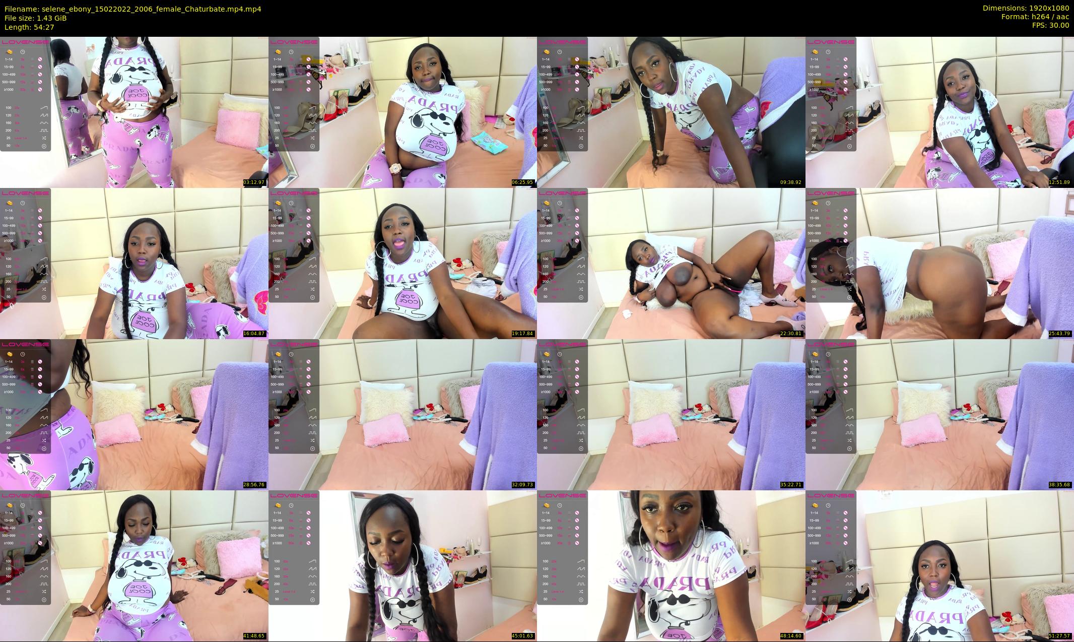 selene_ebony — 55 minute Chaturbate female cam show recording, 1080p, Feb 15, 2022