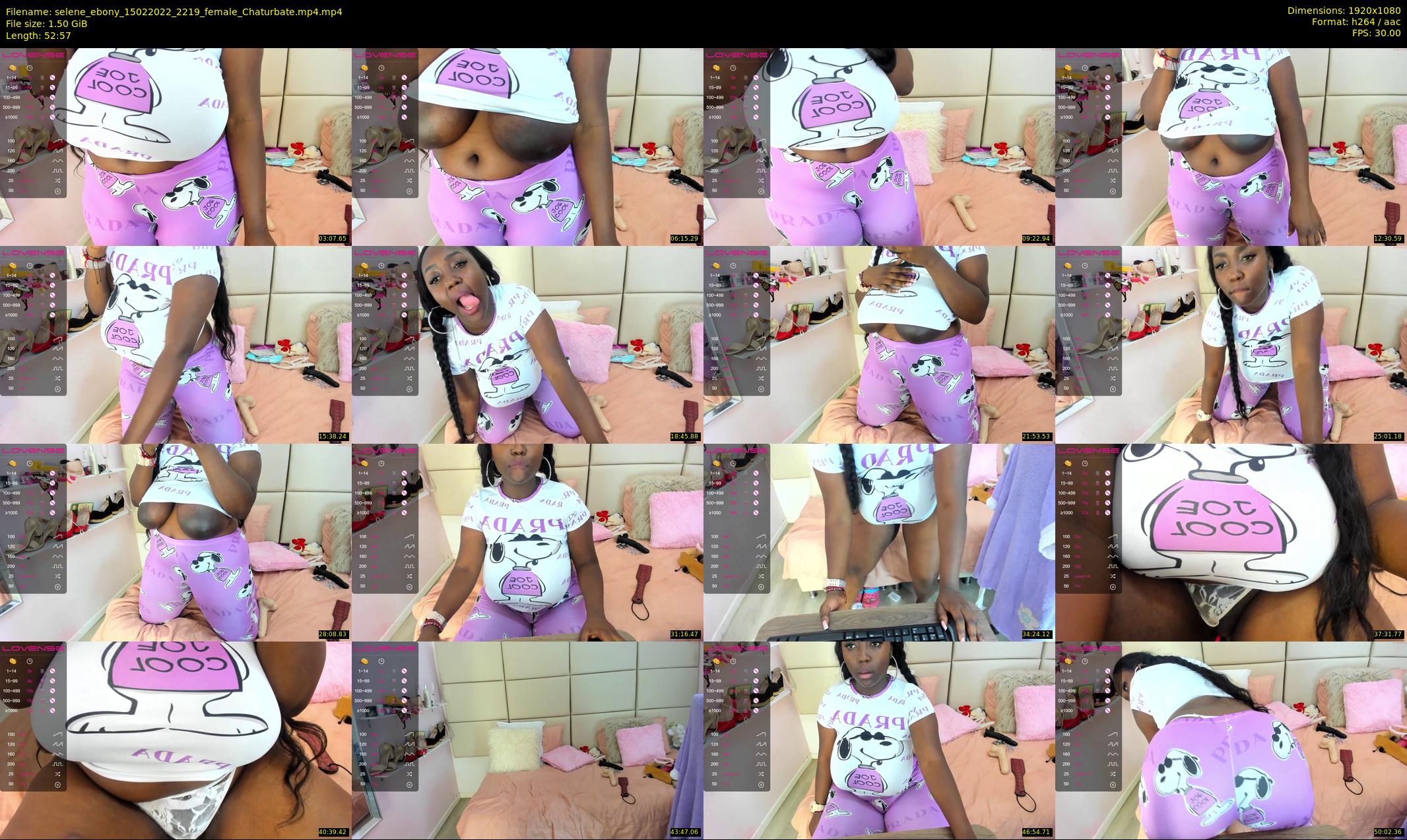 selene_ebony — 53 minute Chaturbate female cam show recording, 1080p, Feb 15, 2022