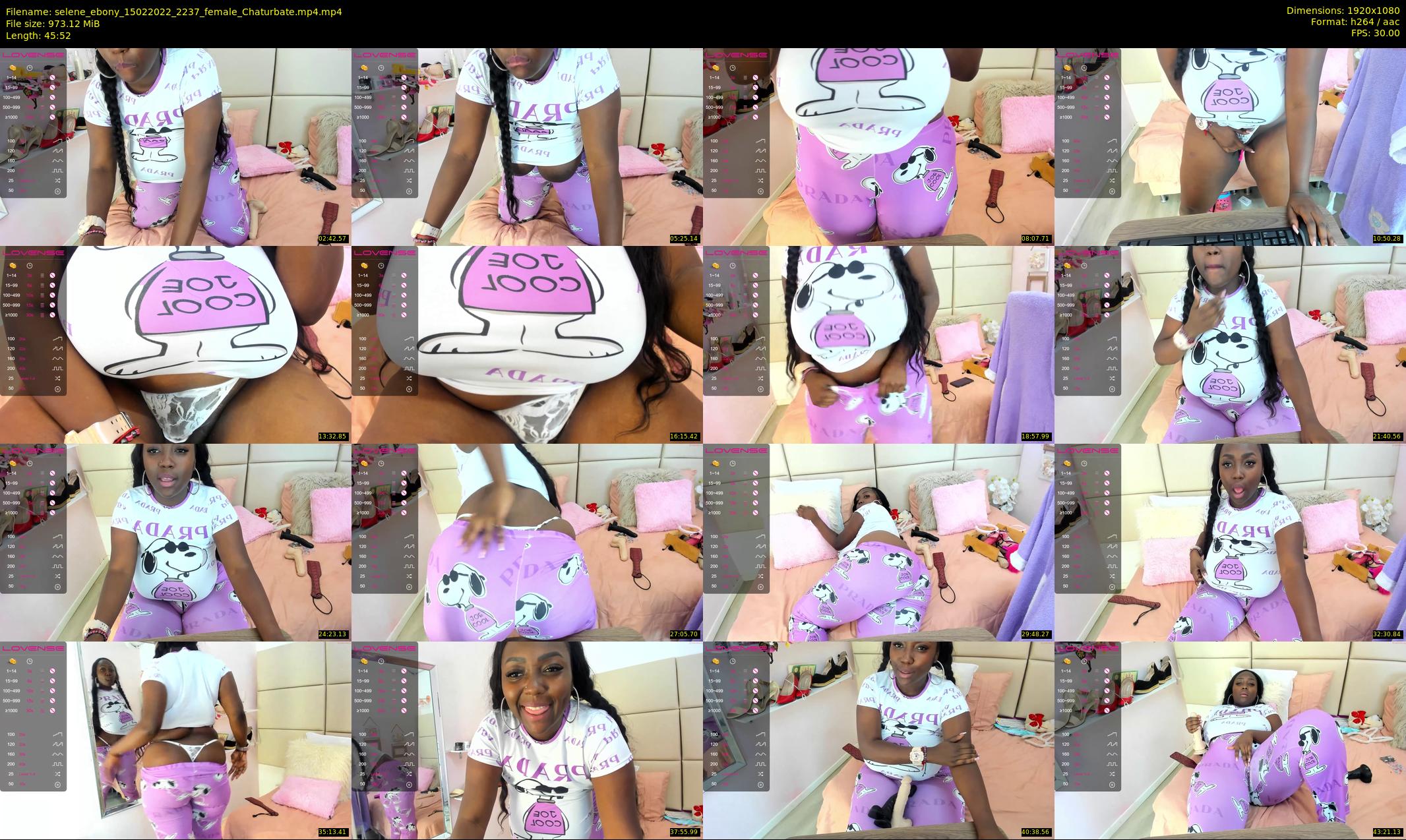 selene_ebony — 46 minute Chaturbate female cam show recording, 1080p, Feb 15, 2022