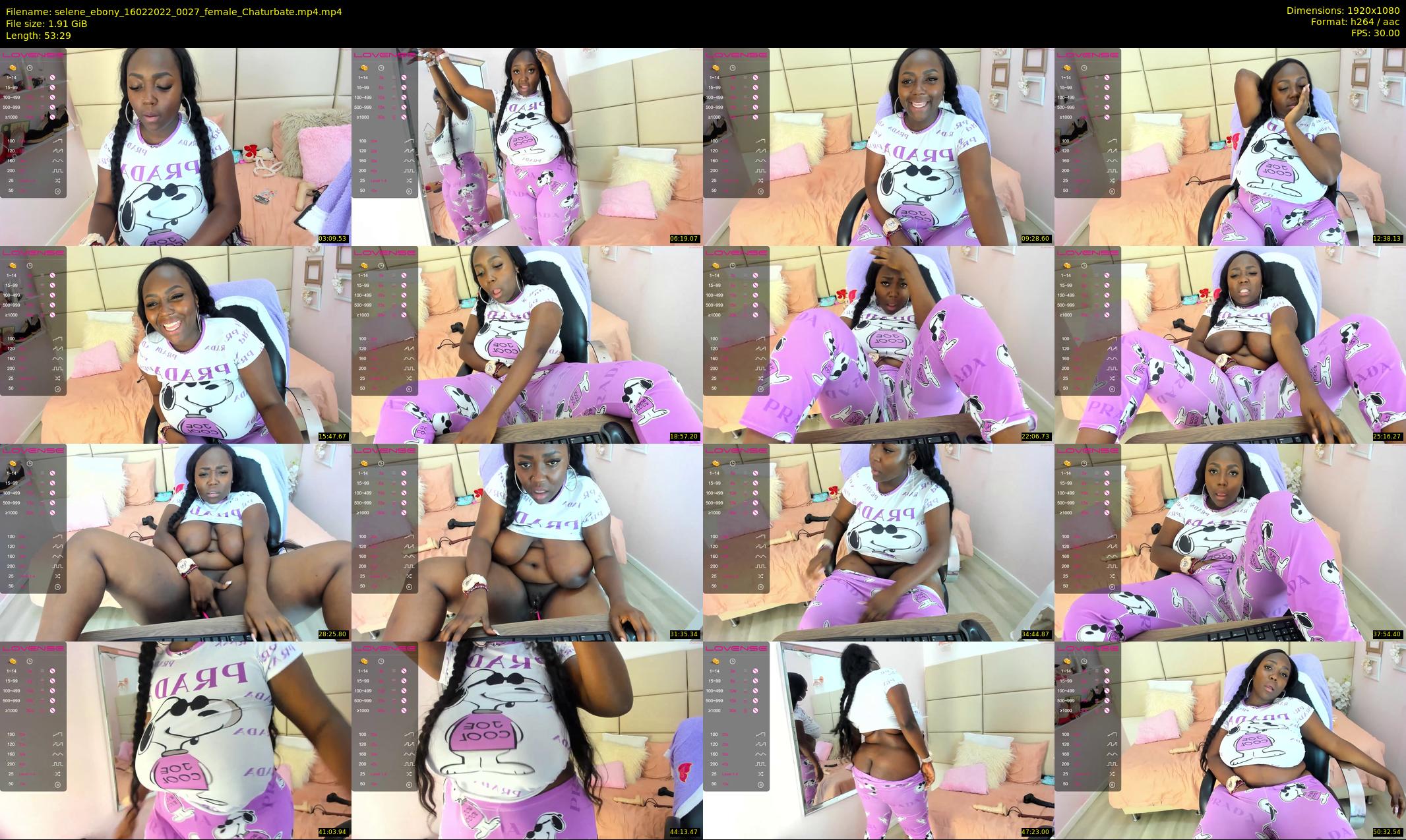 selene_ebony — 54 minute Chaturbate female cam show recording, 1080p, Feb 16, 2022
