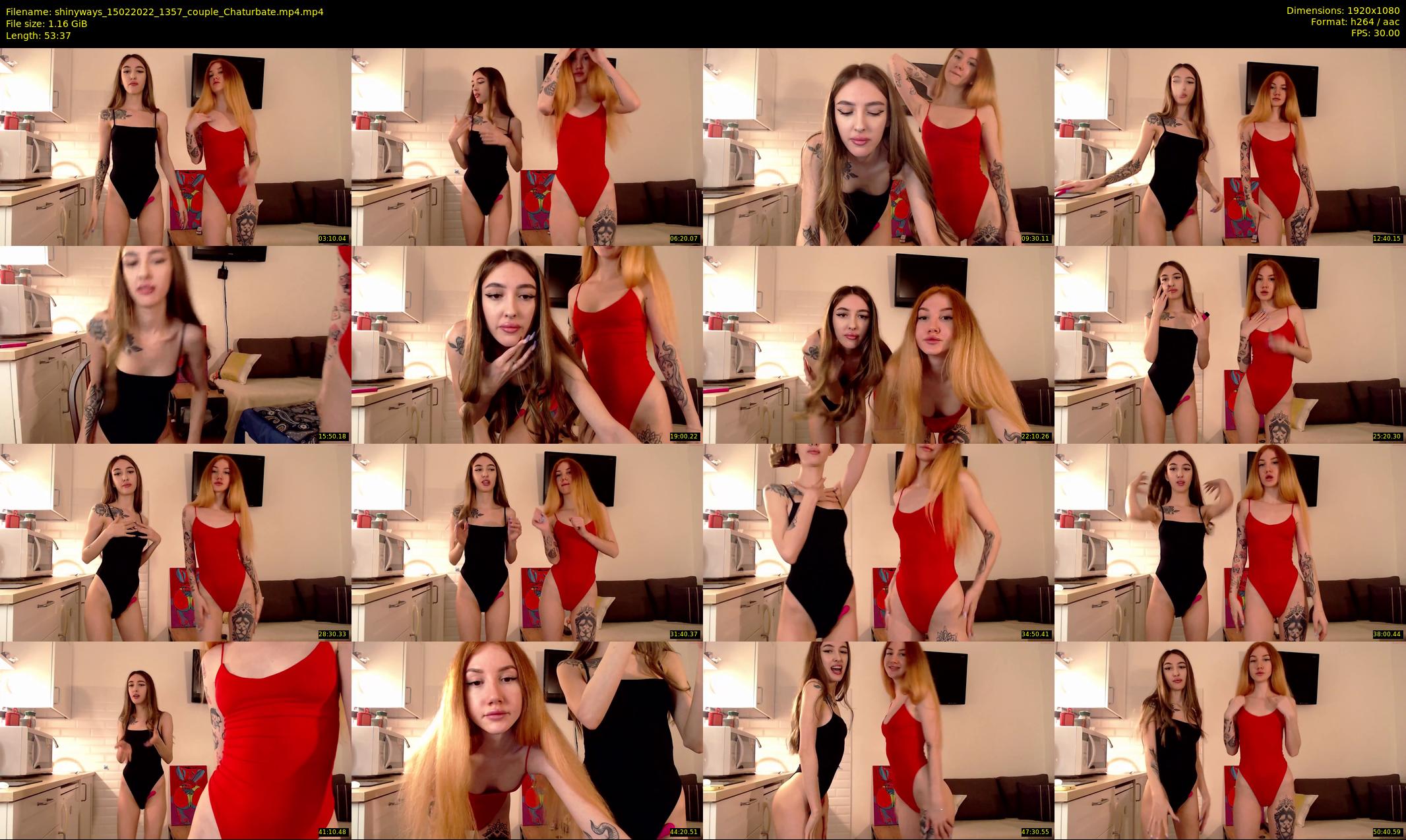shinyways — 54 minute Chaturbate couple cam show recording, 1080p, Feb 15, 2022