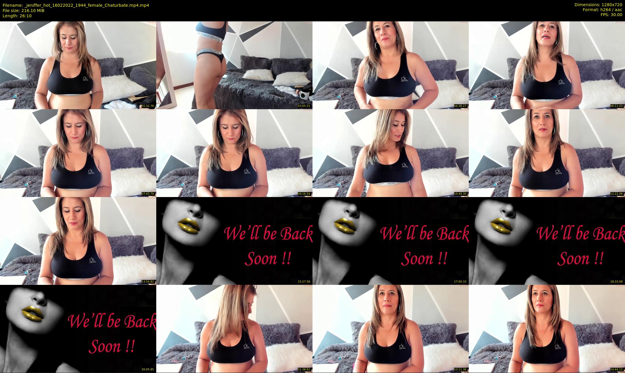 _jeniffer_hot — 27 minute Chaturbate female cam show recording, 720p, Feb 16, 2022
