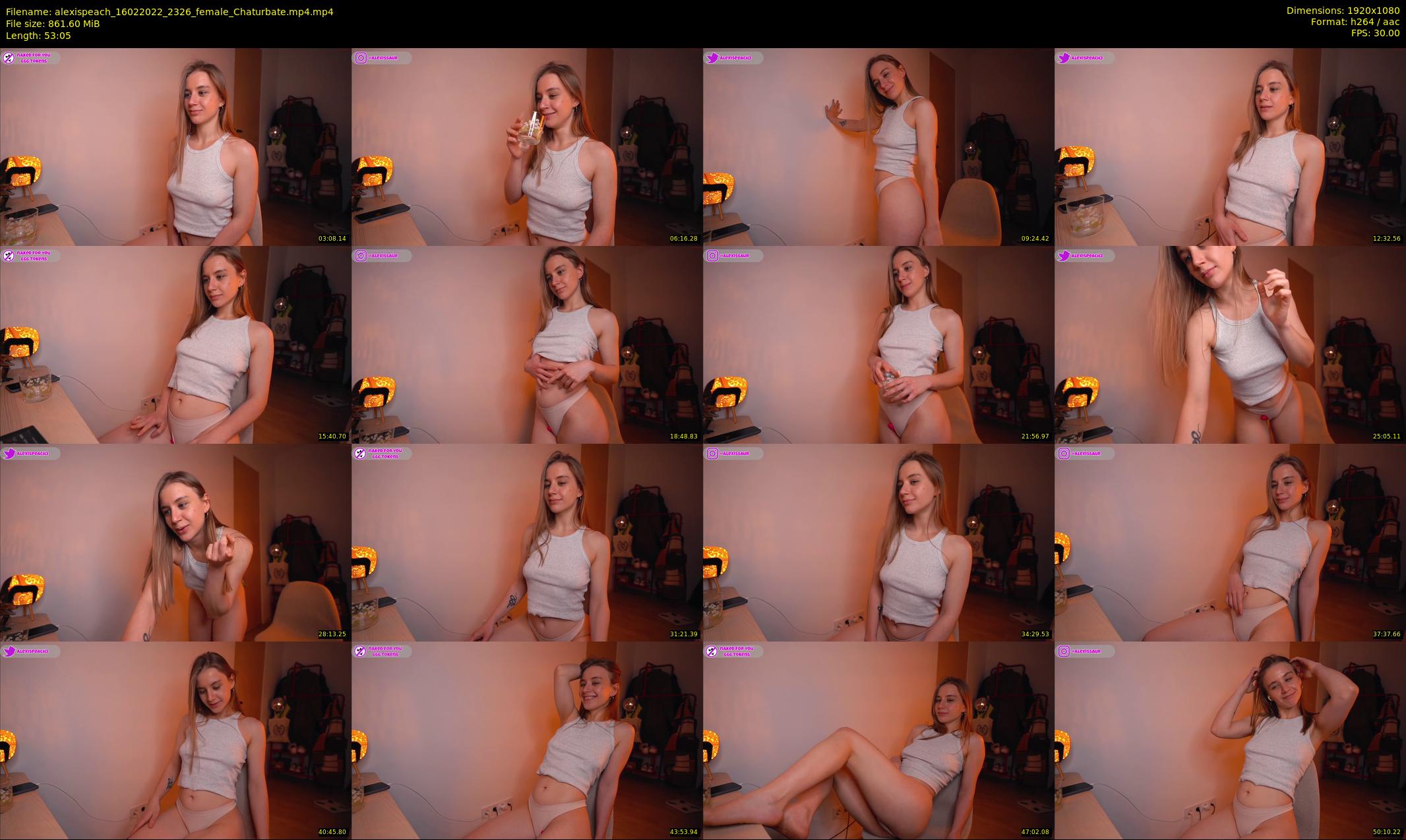 alexispeach — 54 minute Chaturbate female cam show recording, 1080p, Feb 16, 2022