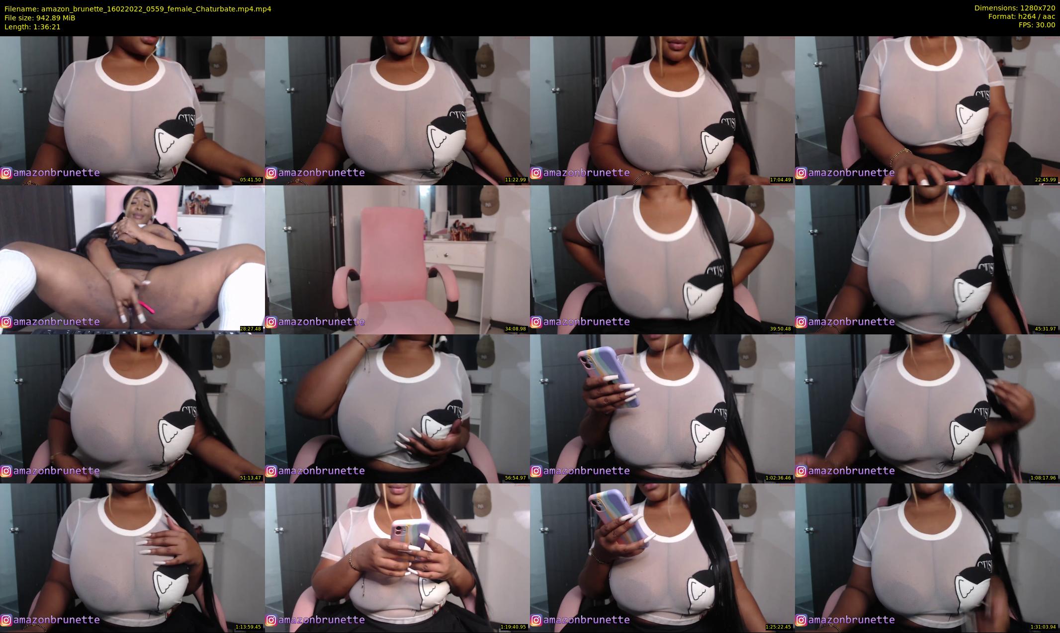 amazon_brunette — 97 minute Chaturbate female cam show recording, 720p, Feb 16, 2022