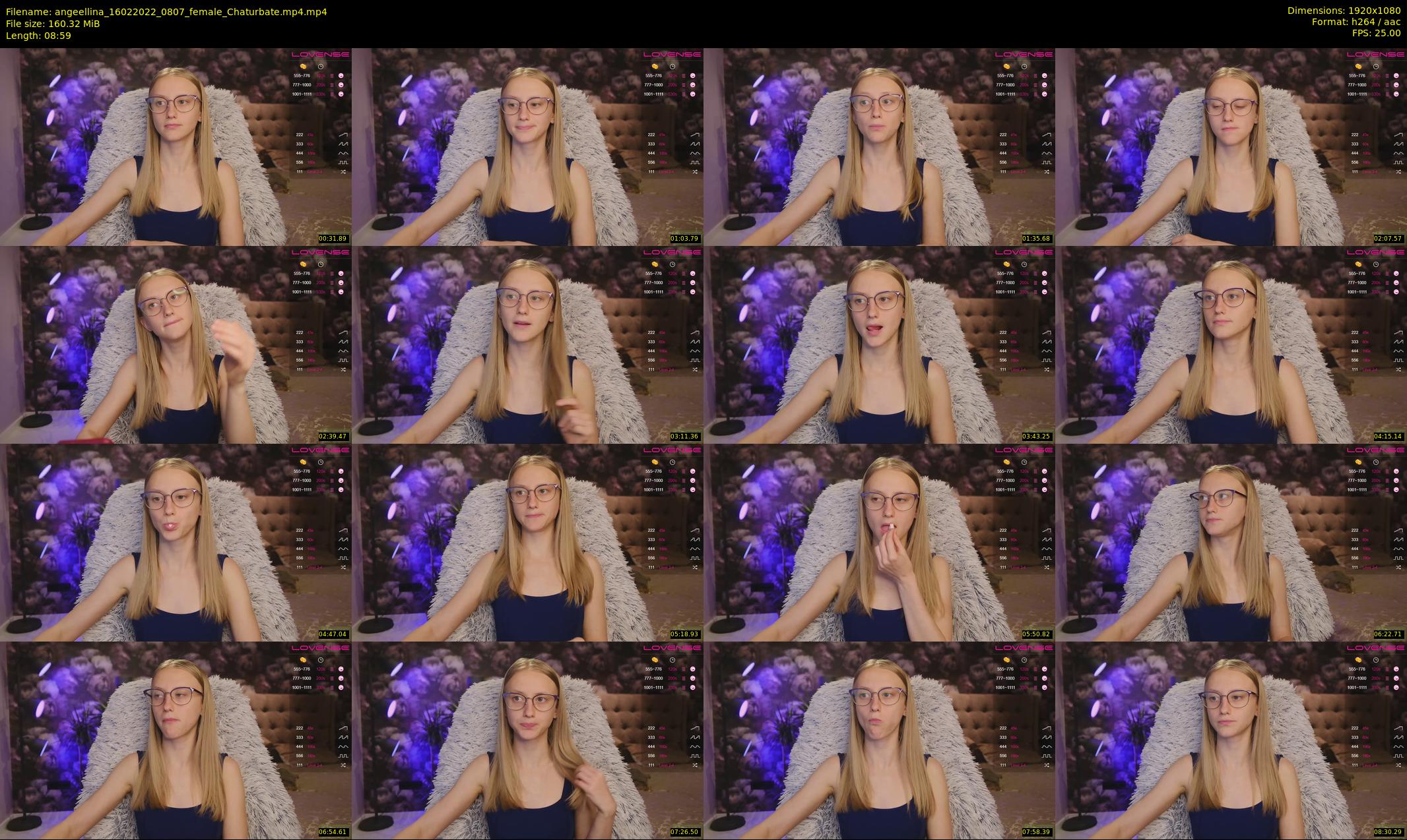 angeellina — 9 minute Chaturbate female cam show recording, 1080p, Feb 16, 2022
