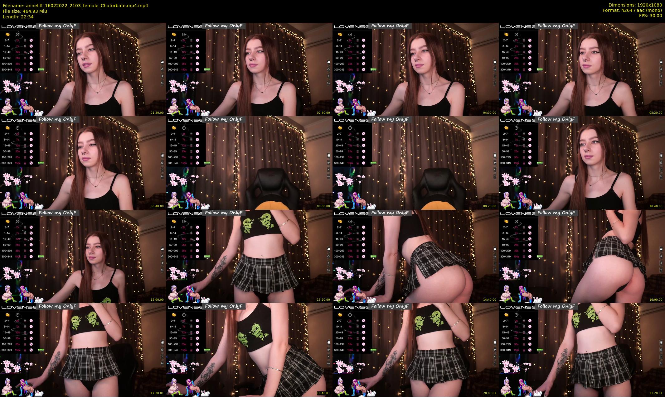 annelitt — 23 minute Chaturbate female cam show recording, 1080p, Feb 16, 2022