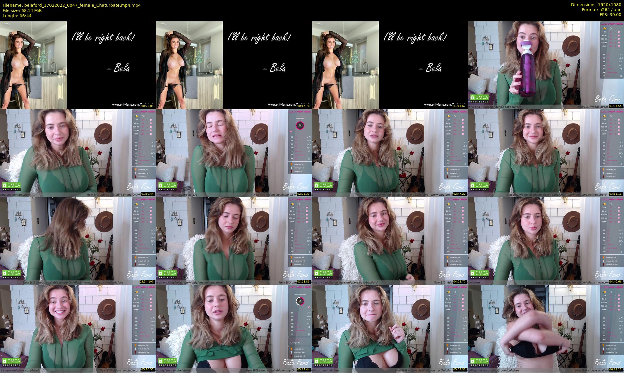 belaford — 7 minute Chaturbate female cam show recording, 1080p, Feb 17, 2022