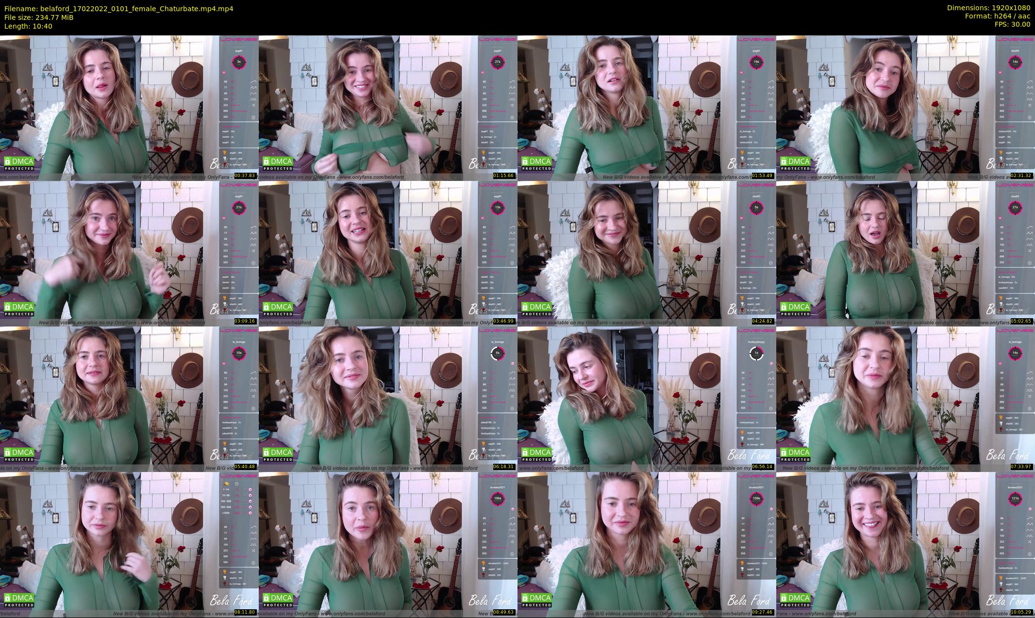 belaford — 11 minute Chaturbate female cam show recording, 1080p, Feb 17, 2022