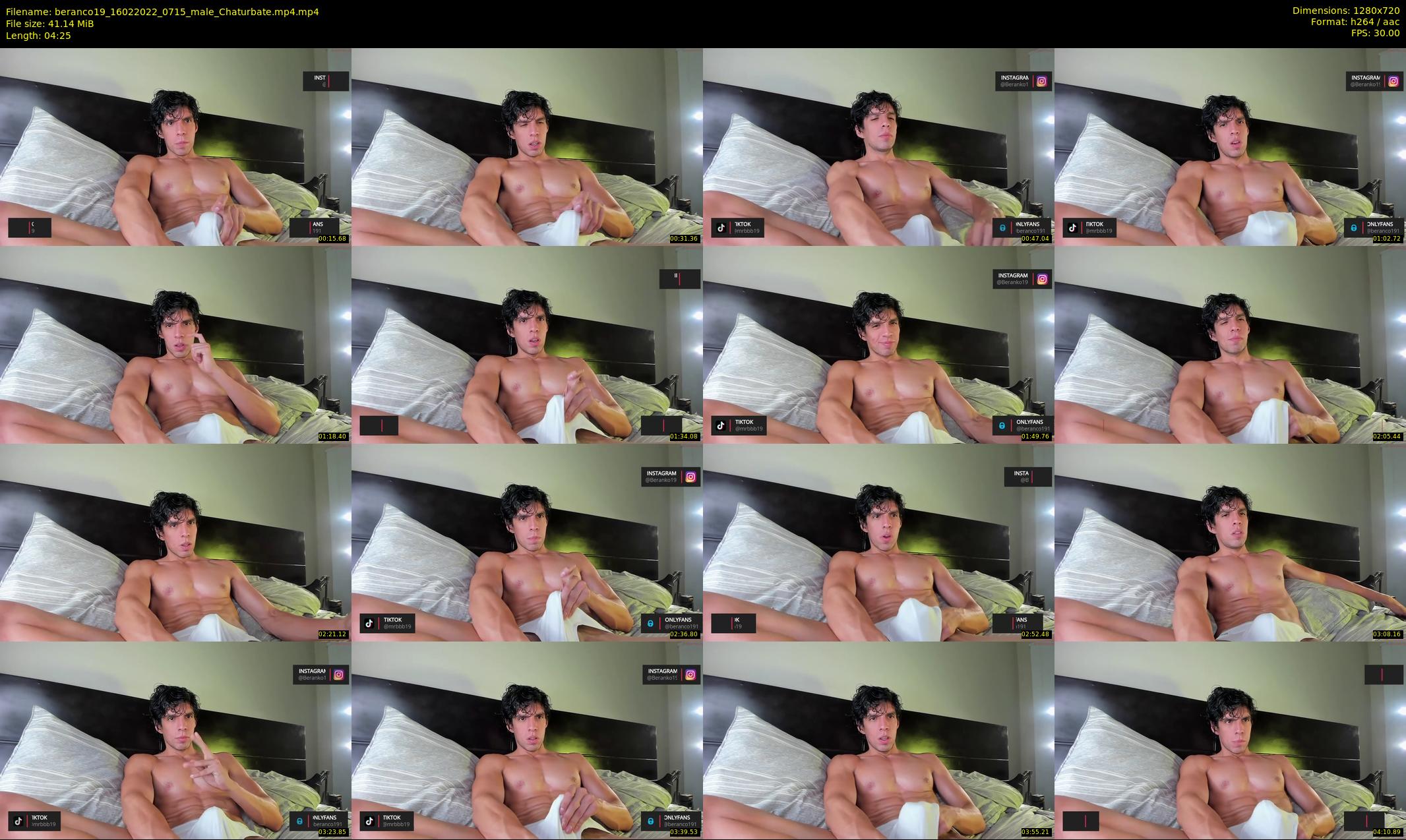 beranco19 — 5 minute Chaturbate male cam show recording, 720p, Feb 16, 2022
