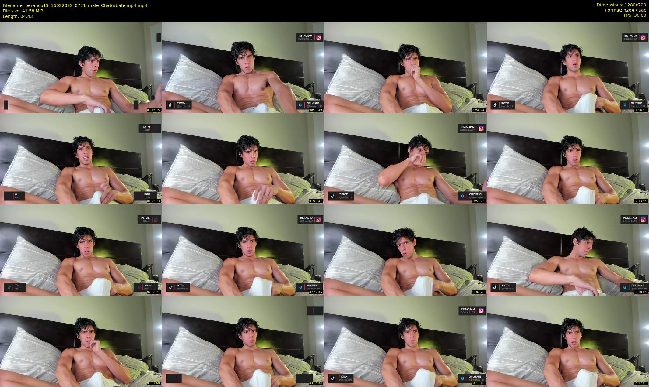 beranco19 — 5 minute Chaturbate male cam show recording, 720p, Feb 16, 2022
