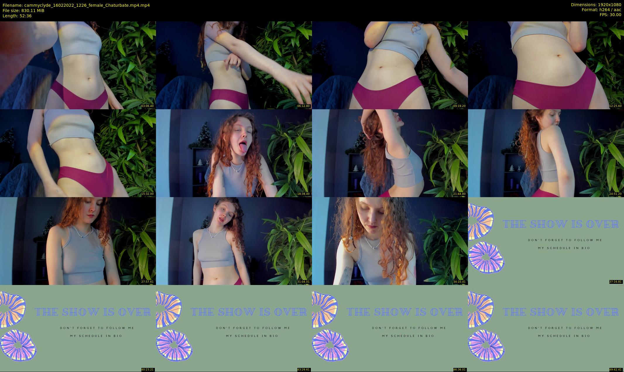 cammyclyde — 53 minute Chaturbate female cam show recording, 1080p, Feb 16, 2022