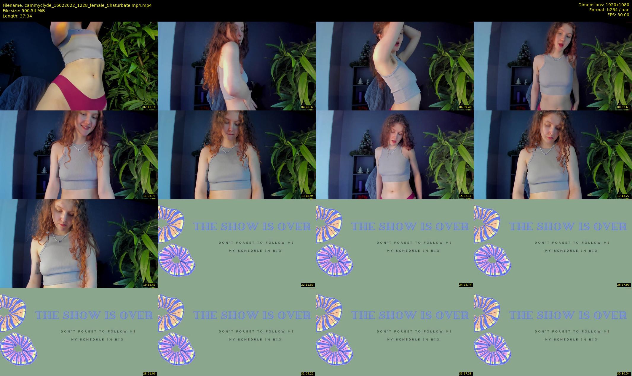 cammyclyde — 38 minute Chaturbate female cam show recording, 1080p, Feb 16, 2022