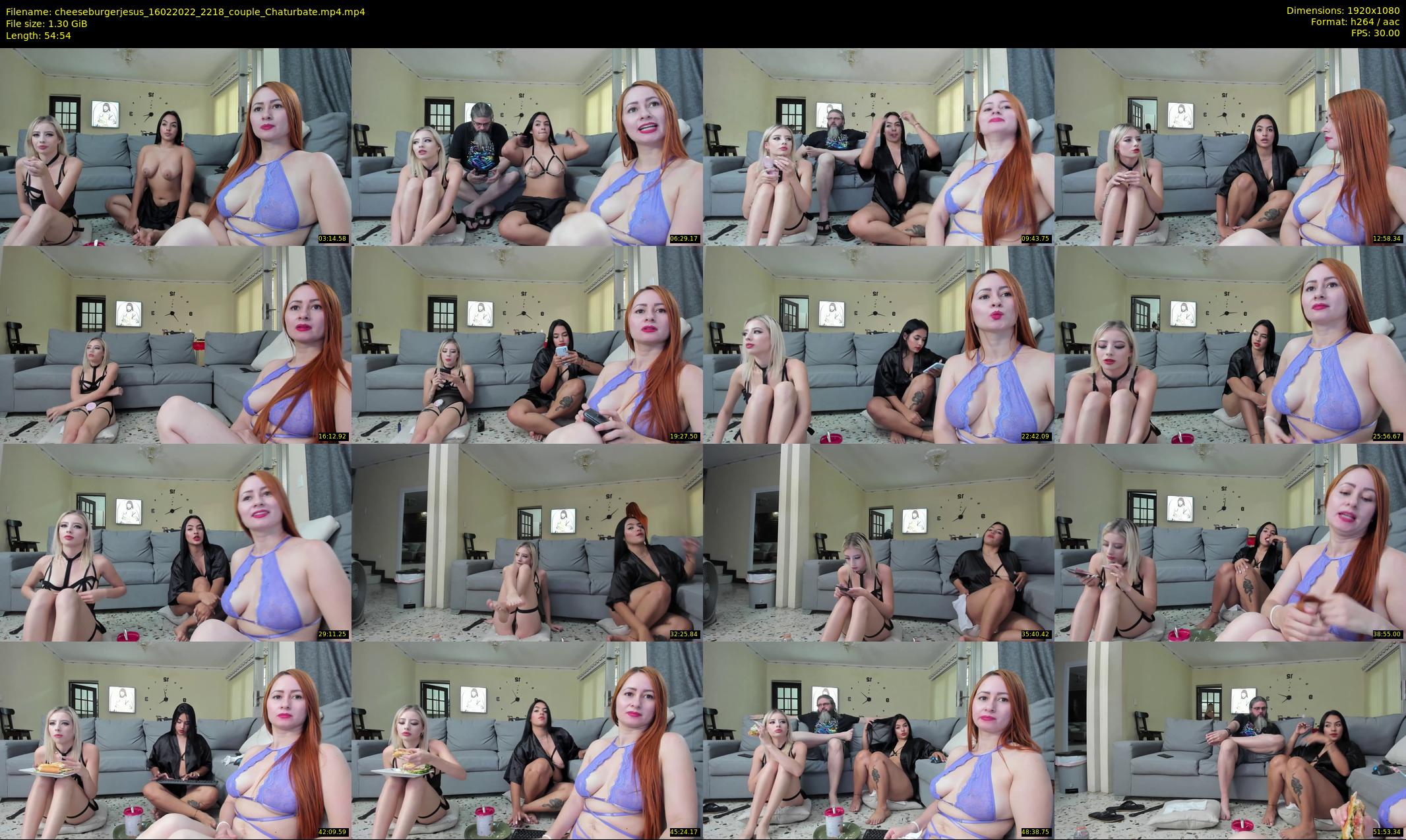 cheeseburgerjesus — 55 minute Chaturbate couple cam show recording, 1080p, Feb 16, 2022