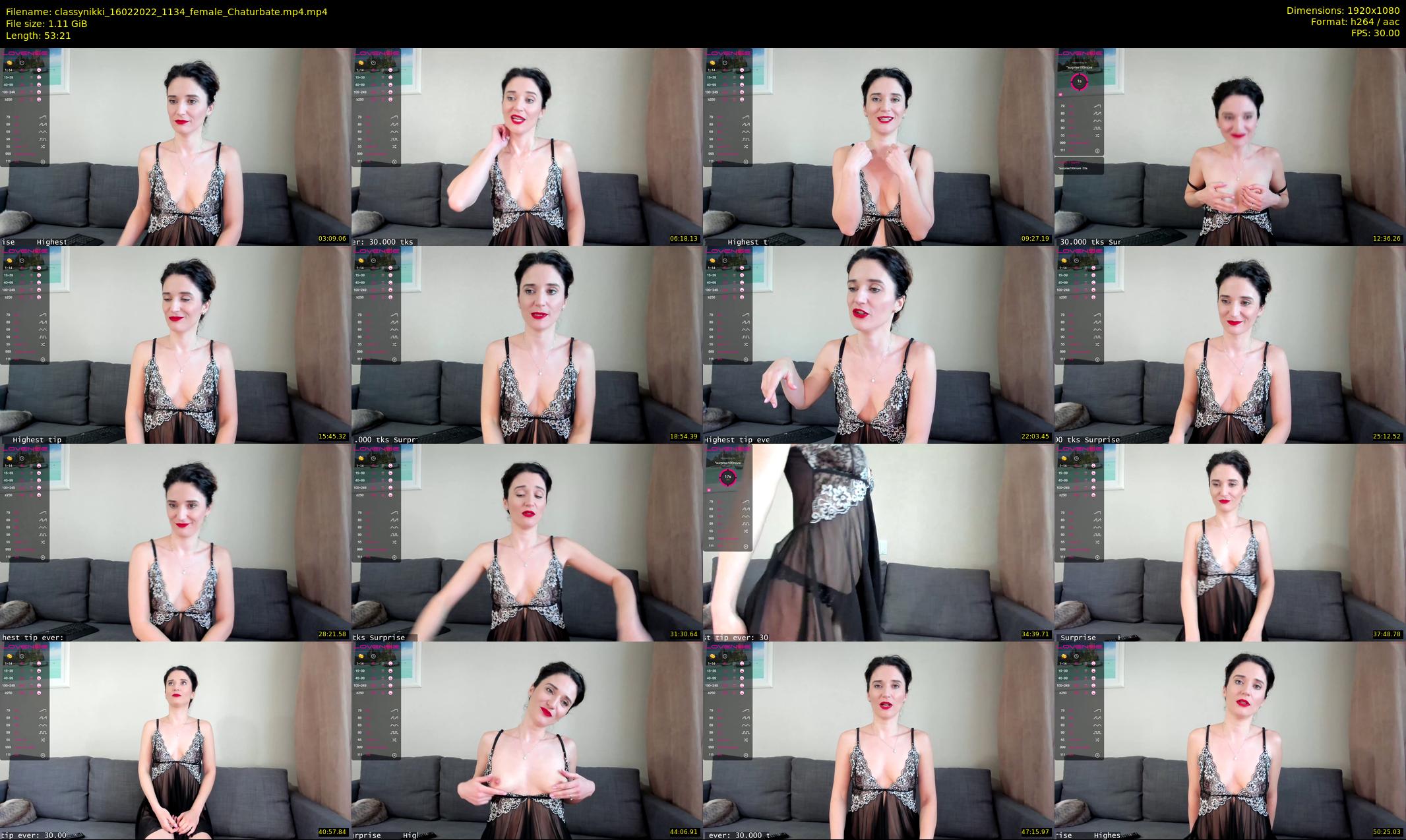 classynikki — 54 minute Chaturbate female cam show recording, 1080p, Feb 16, 2022