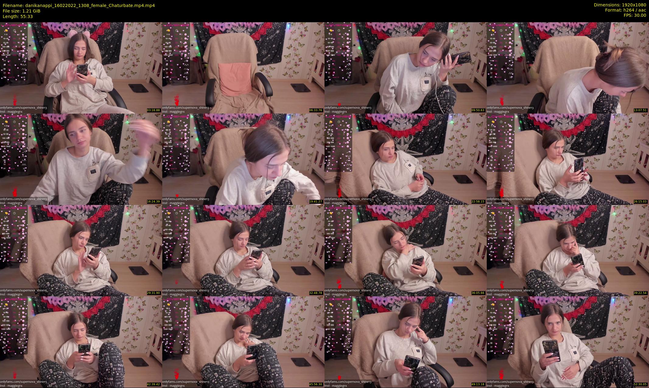danikanappi — 56 minute Chaturbate female cam show recording, 1080p, Feb 16, 2022