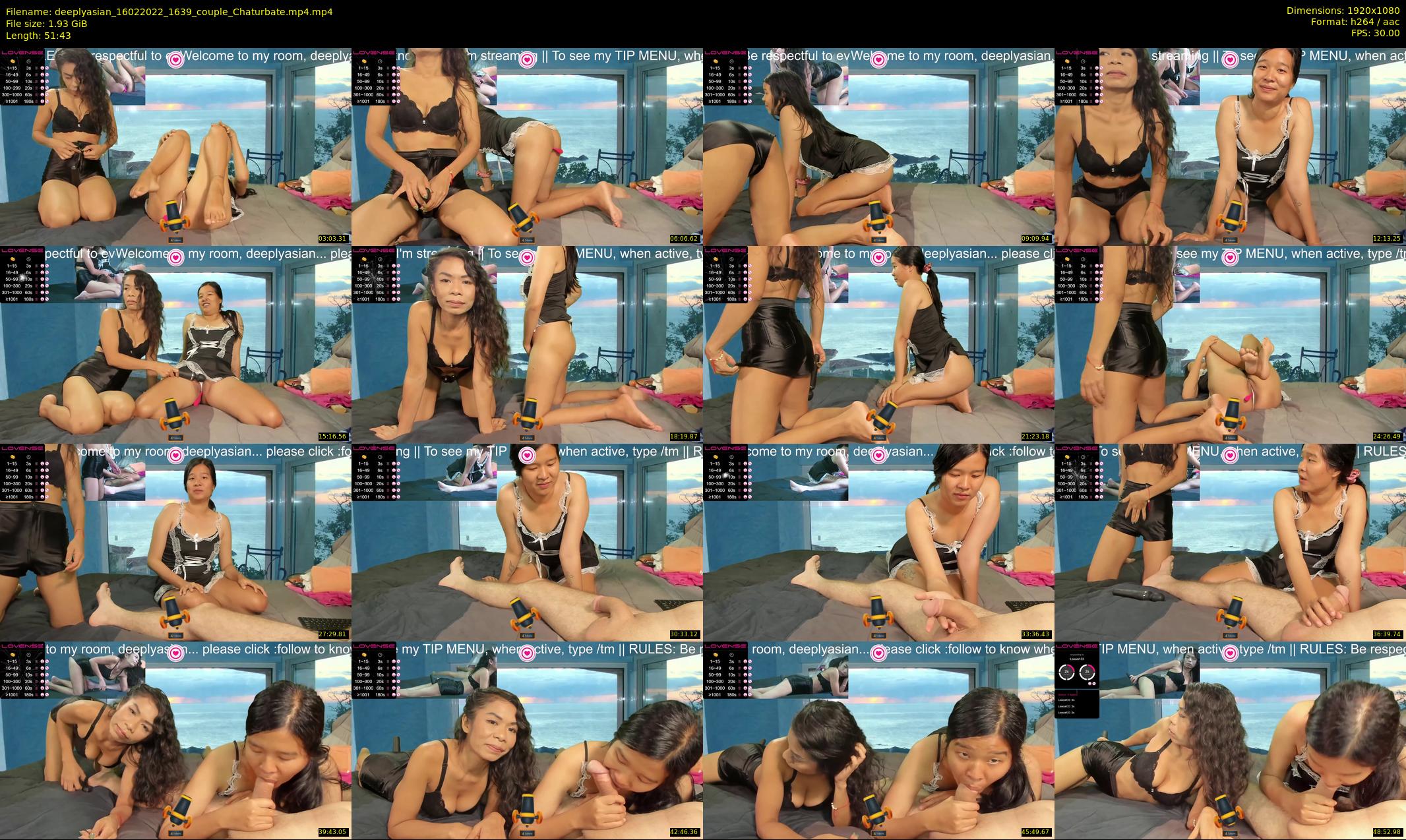 deeplyasian — 52 minute Chaturbate couple cam show recording, 1080p, Feb 16, 2022