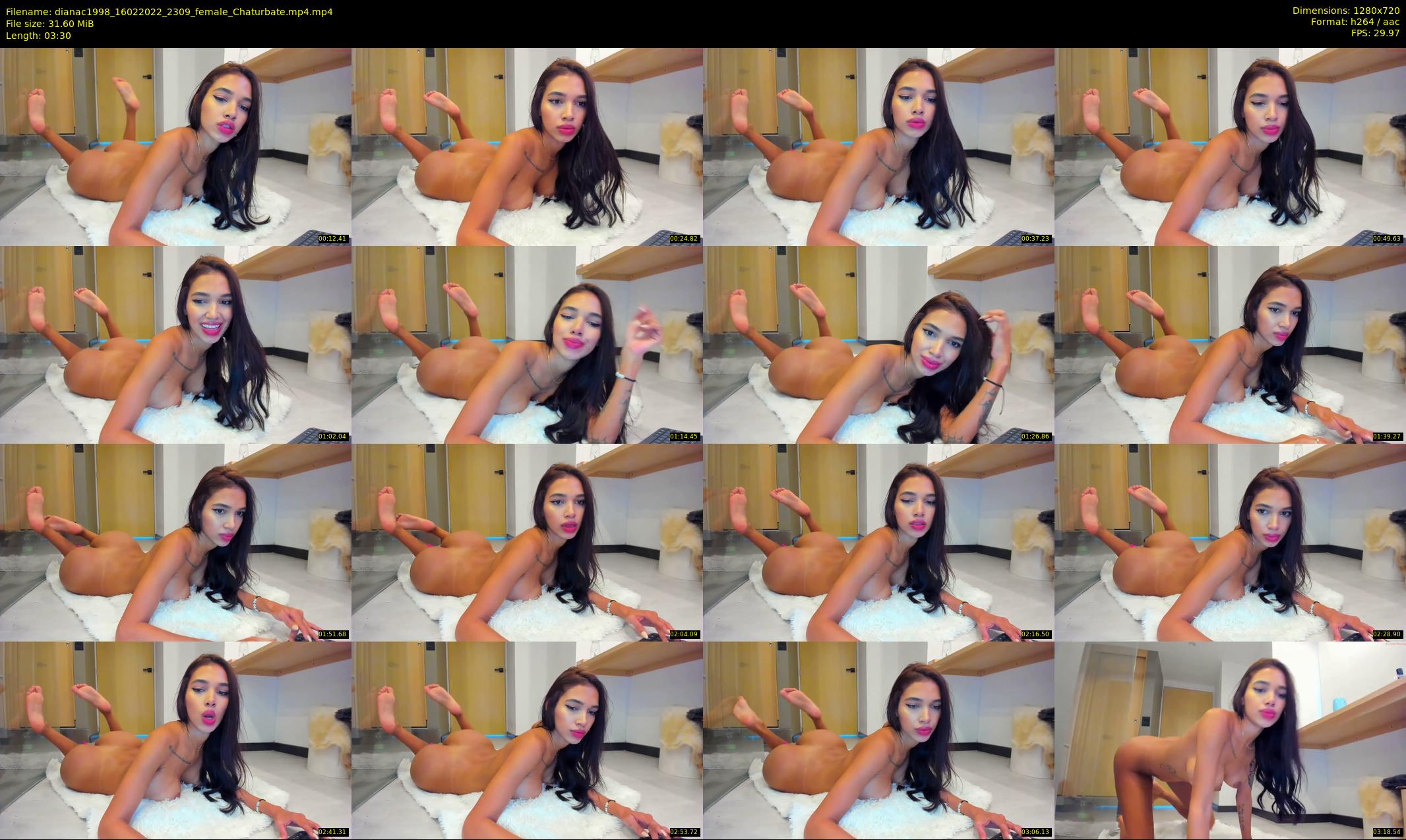 dianac1998 — 4 minute Chaturbate female cam show recording, 720p, Feb 16, 2022