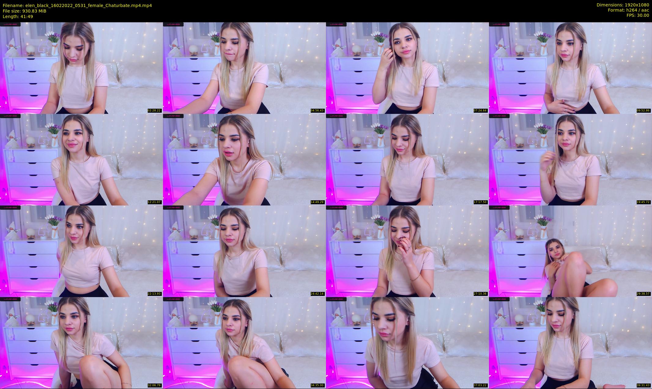elen_black — 42 minute Chaturbate female cam show recording, 1080p, Feb 16, 2022