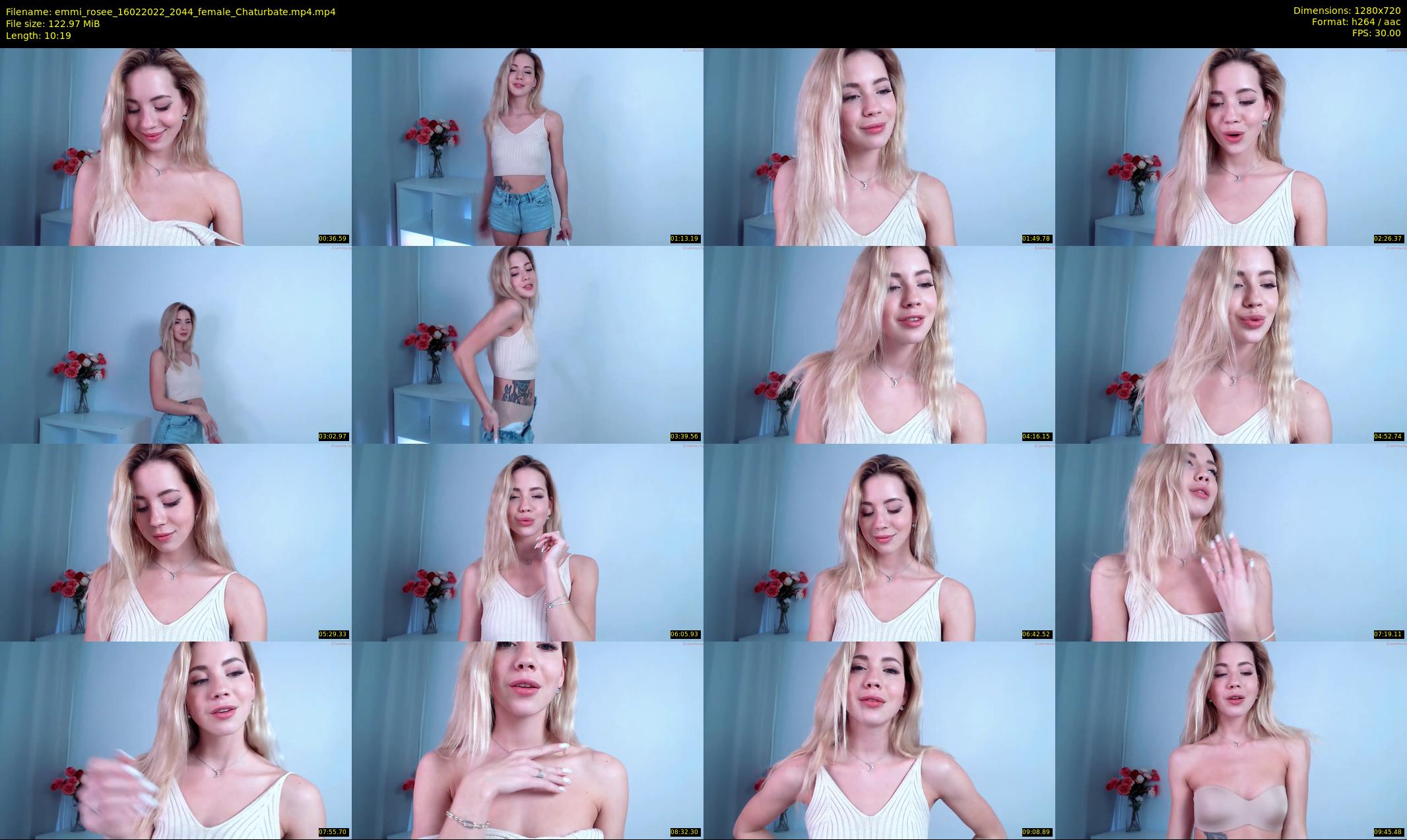 emmi_rosee — 11 minute Chaturbate female cam show recording, 720p, Feb 16, 2022