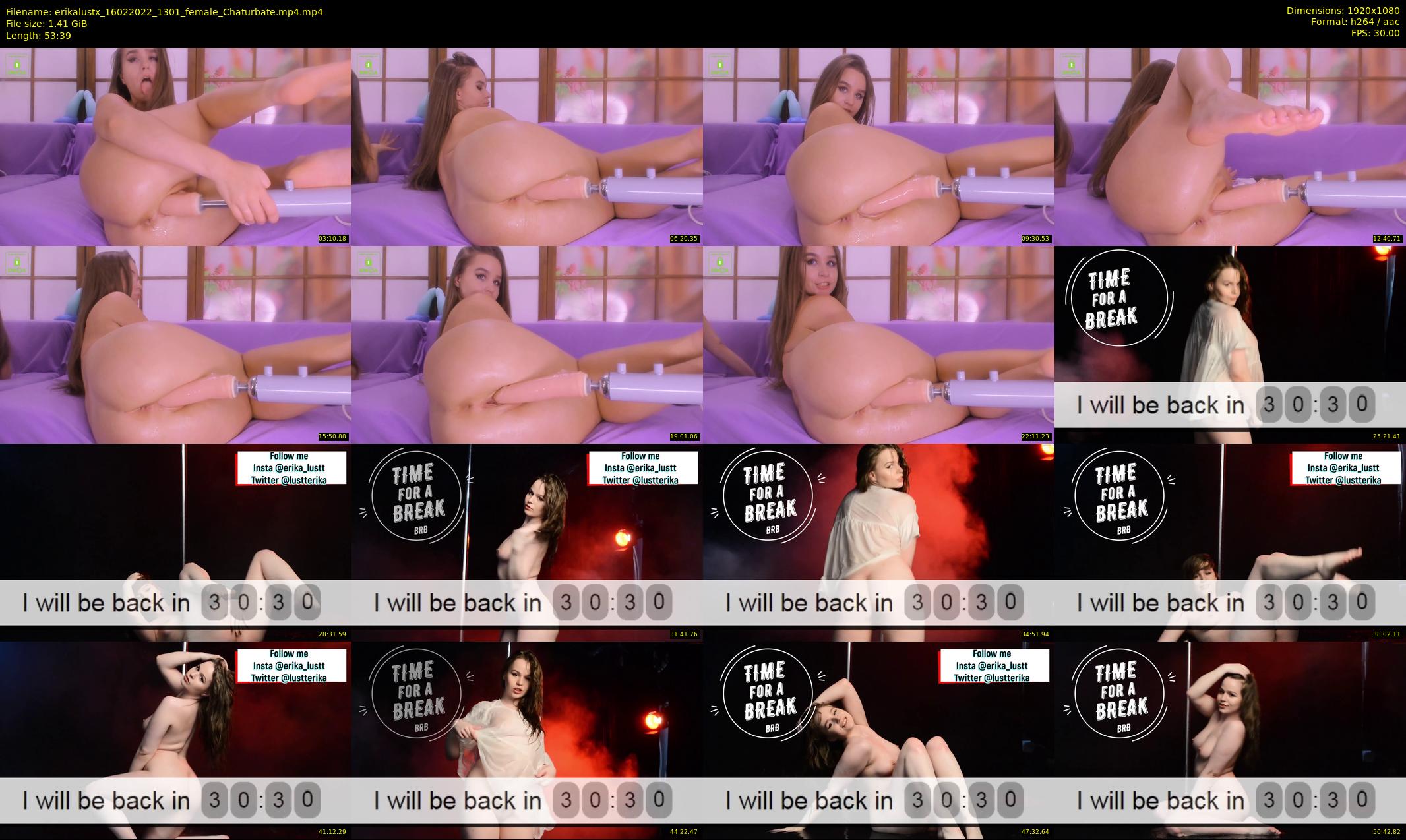 erikalustx — 54 minute Chaturbate female cam show recording, 1080p, Feb 16, 2022