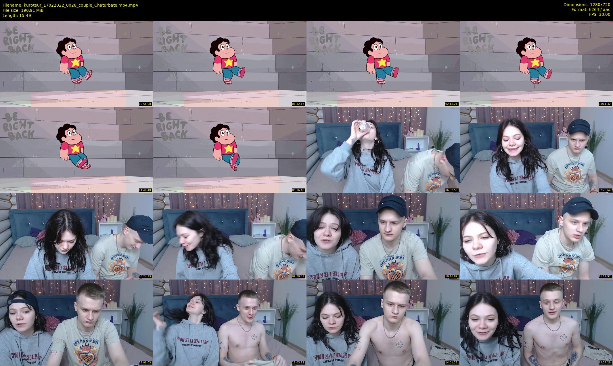 kuroteur — 16 minute Chaturbate couple cam show recording, 720p, Feb 17, 2022