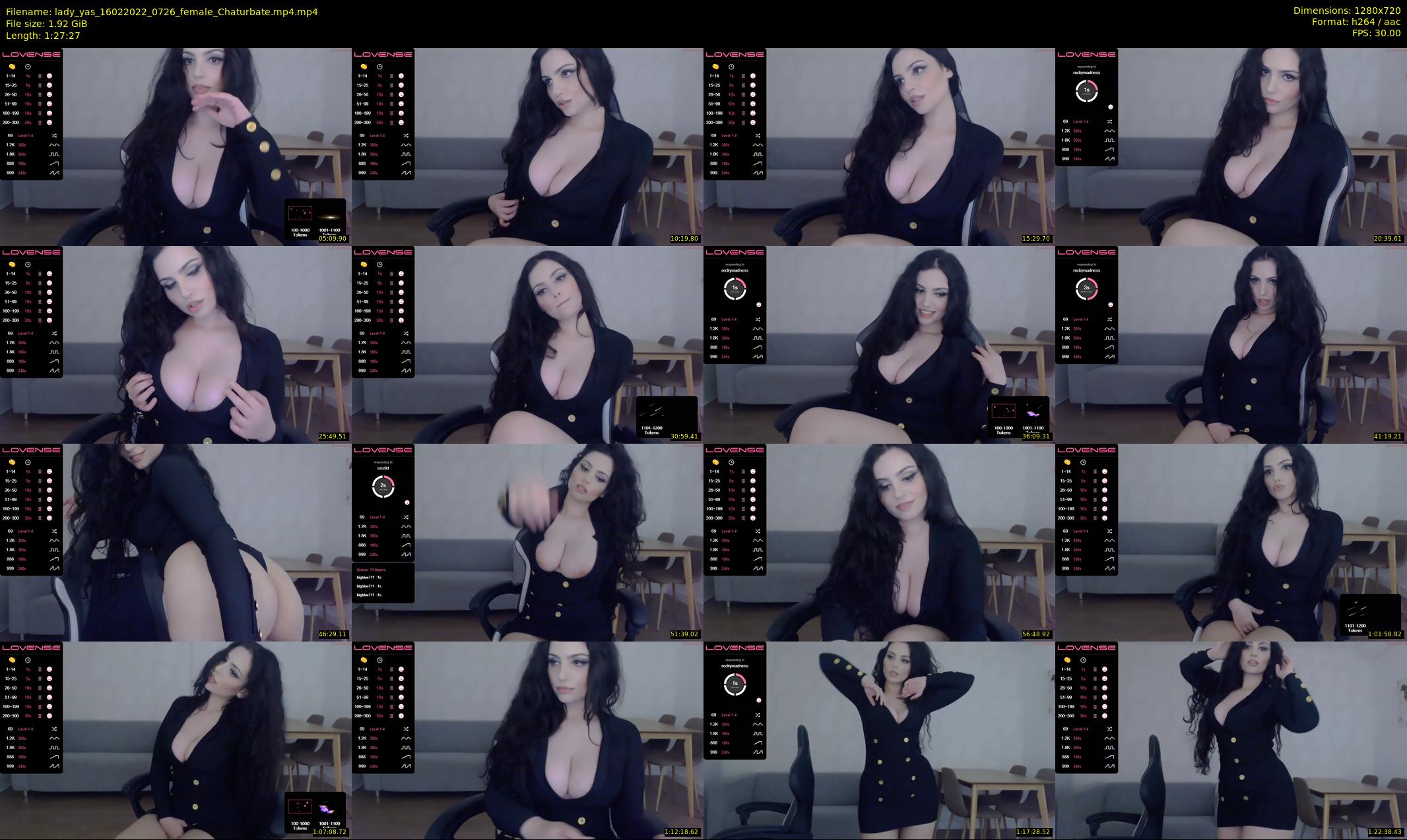 lady_yas — 88 minute Chaturbate female cam show recording, 720p, Feb 16, 2022