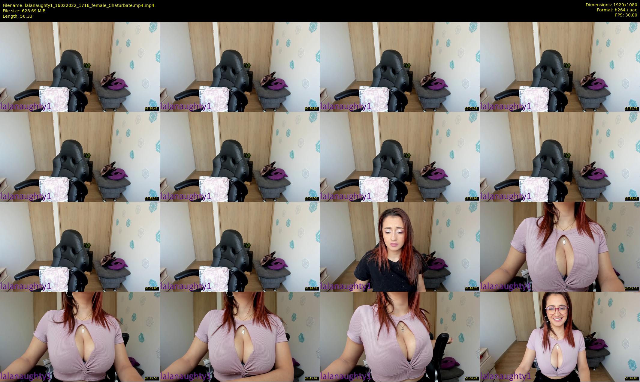 lalanaughty1 — 57 minute Chaturbate female cam show recording, 1080p, Feb 16, 2022