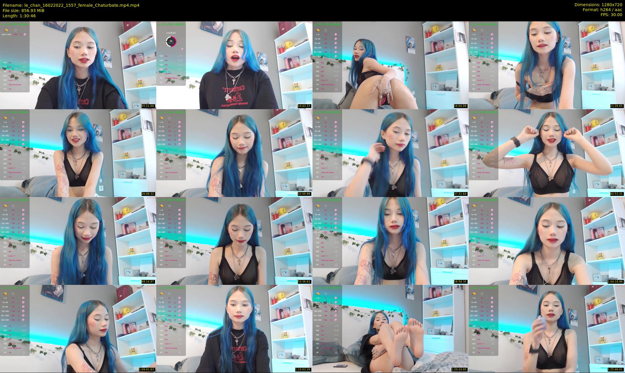 le_chan — 91 minute Chaturbate female cam show recording, 720p, Feb 16, 2022