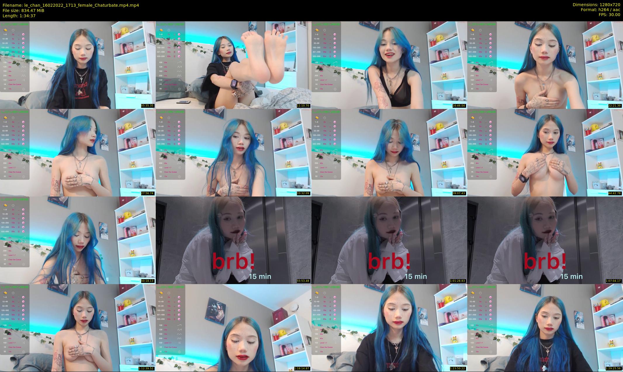 le_chan — 95 minute Chaturbate female cam show recording, 720p, Feb 16, 2022