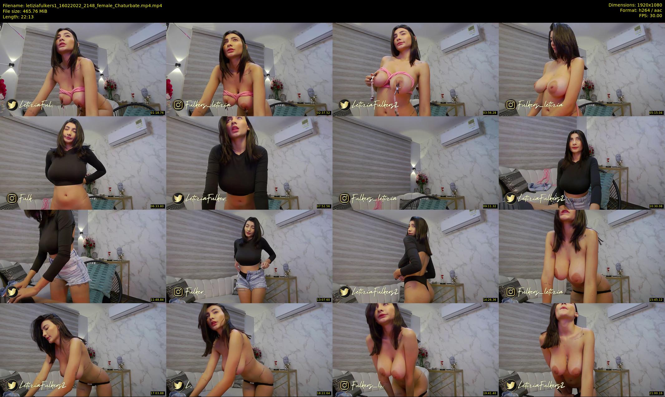 letiziafulkers1 — 23 minute Chaturbate female cam show recording, 1080p, Feb 16, 2022