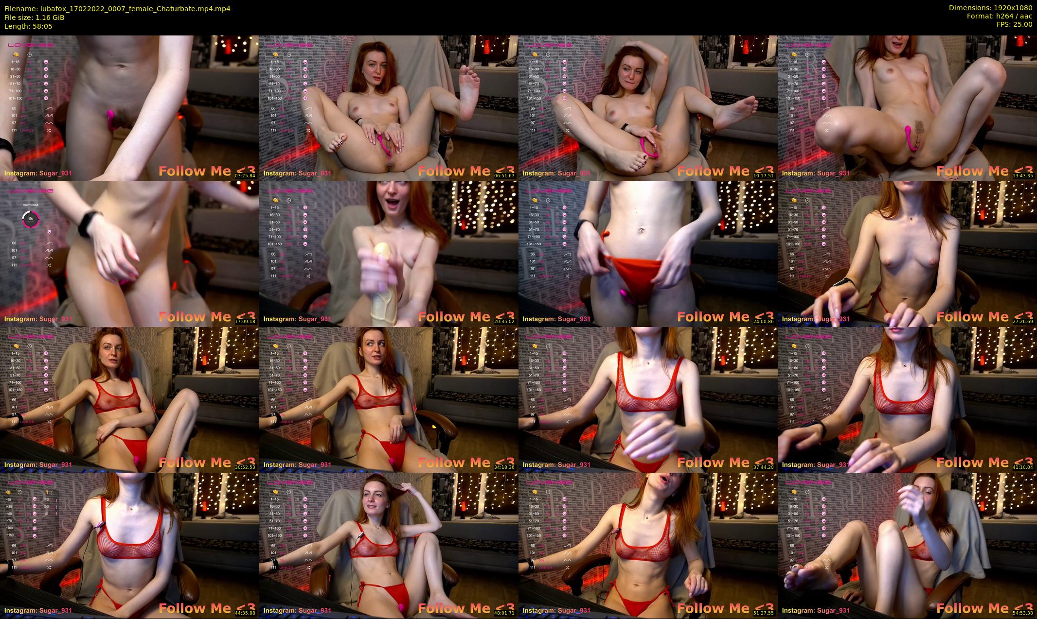 lubafox — 59 minute Chaturbate female cam show recording, 1080p, Feb 17, 2022