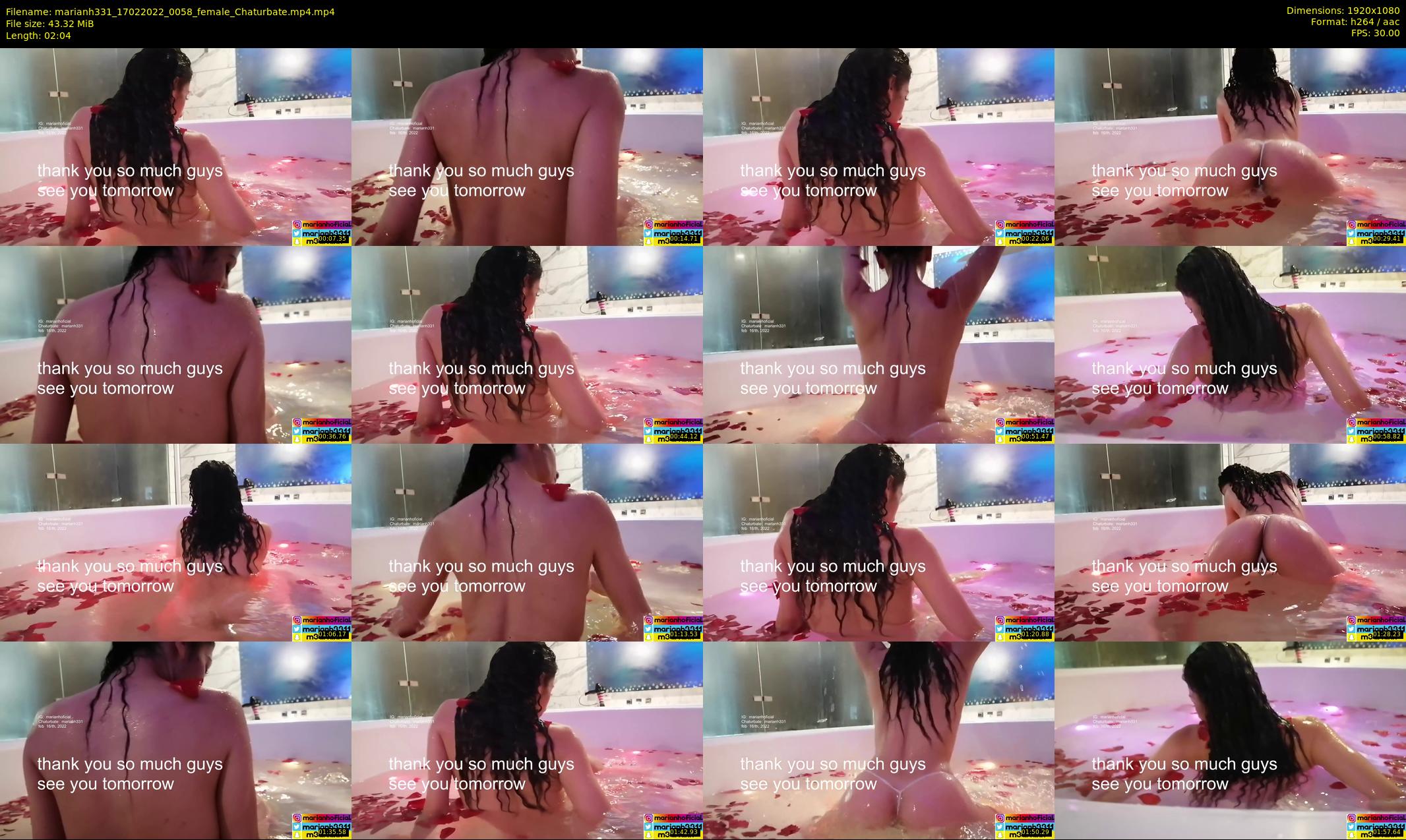 marianh331 — 3 minute Chaturbate female cam show recording, 1080p, Feb 17, 2022