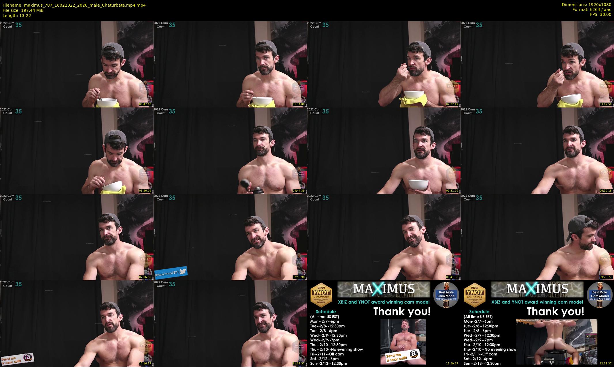 maximus_787 — 14 minute Chaturbate male cam show recording, 1080p, Feb 16, 2022