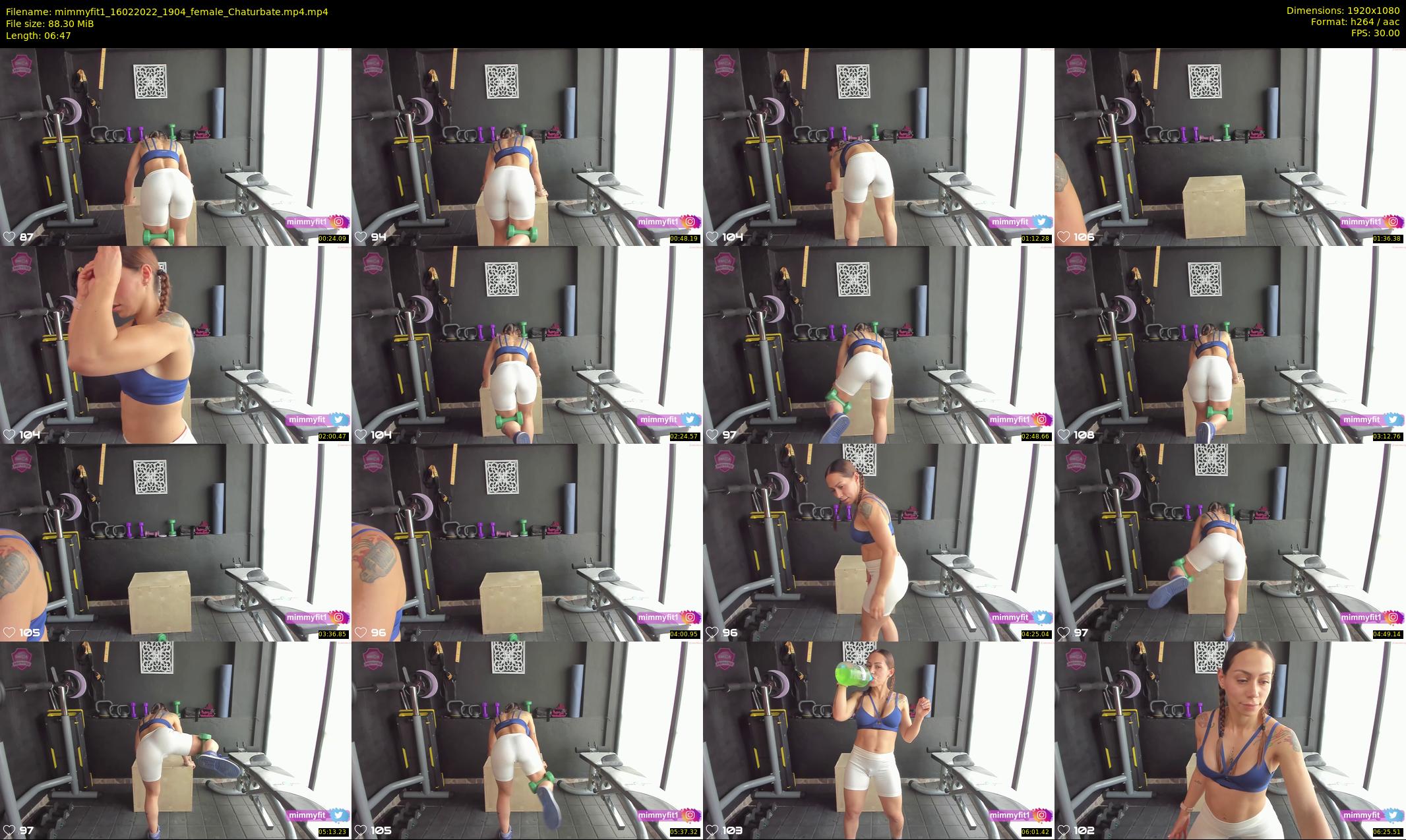 mimmyfit1 — 7 minute Chaturbate female cam show recording, 1080p, Feb 16, 2022
