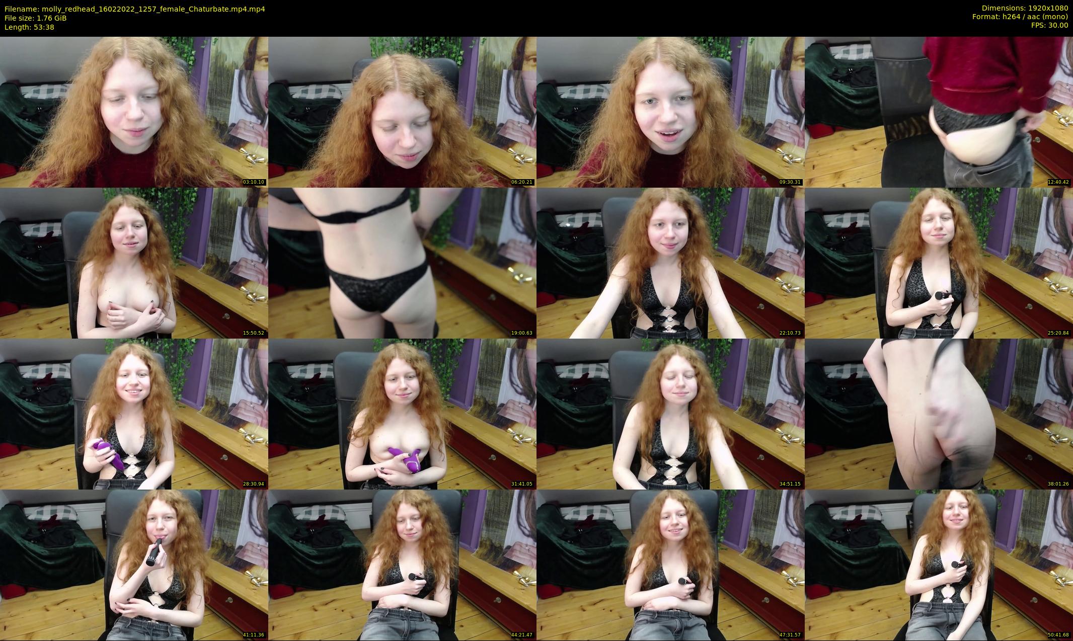 molly_redhead — 54 minute Chaturbate female cam show recording, 1080p, Feb 16, 2022