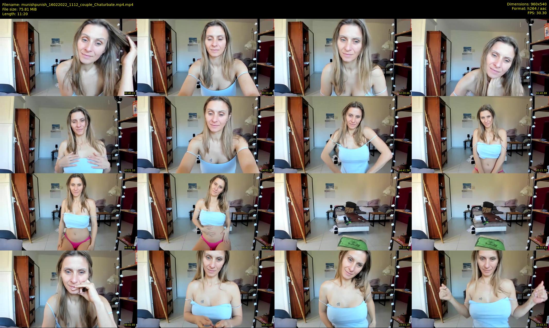 munishpunish — 12 minute Chaturbate couple cam show recording, 480p, Feb 16, 2022