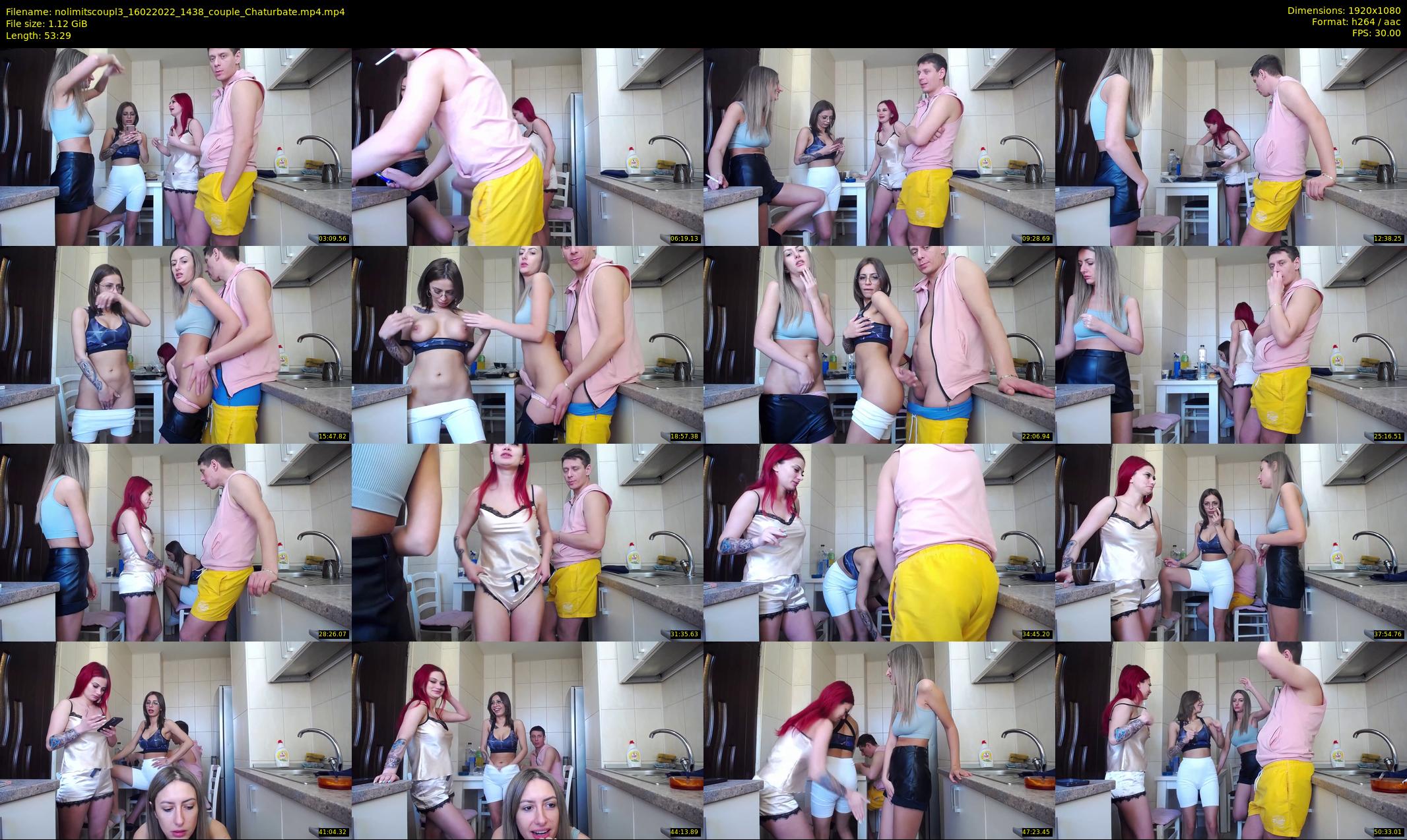 nolimitscoupl3 — 54 minute Chaturbate couple cam show recording, 1080p, Feb 16, 2022