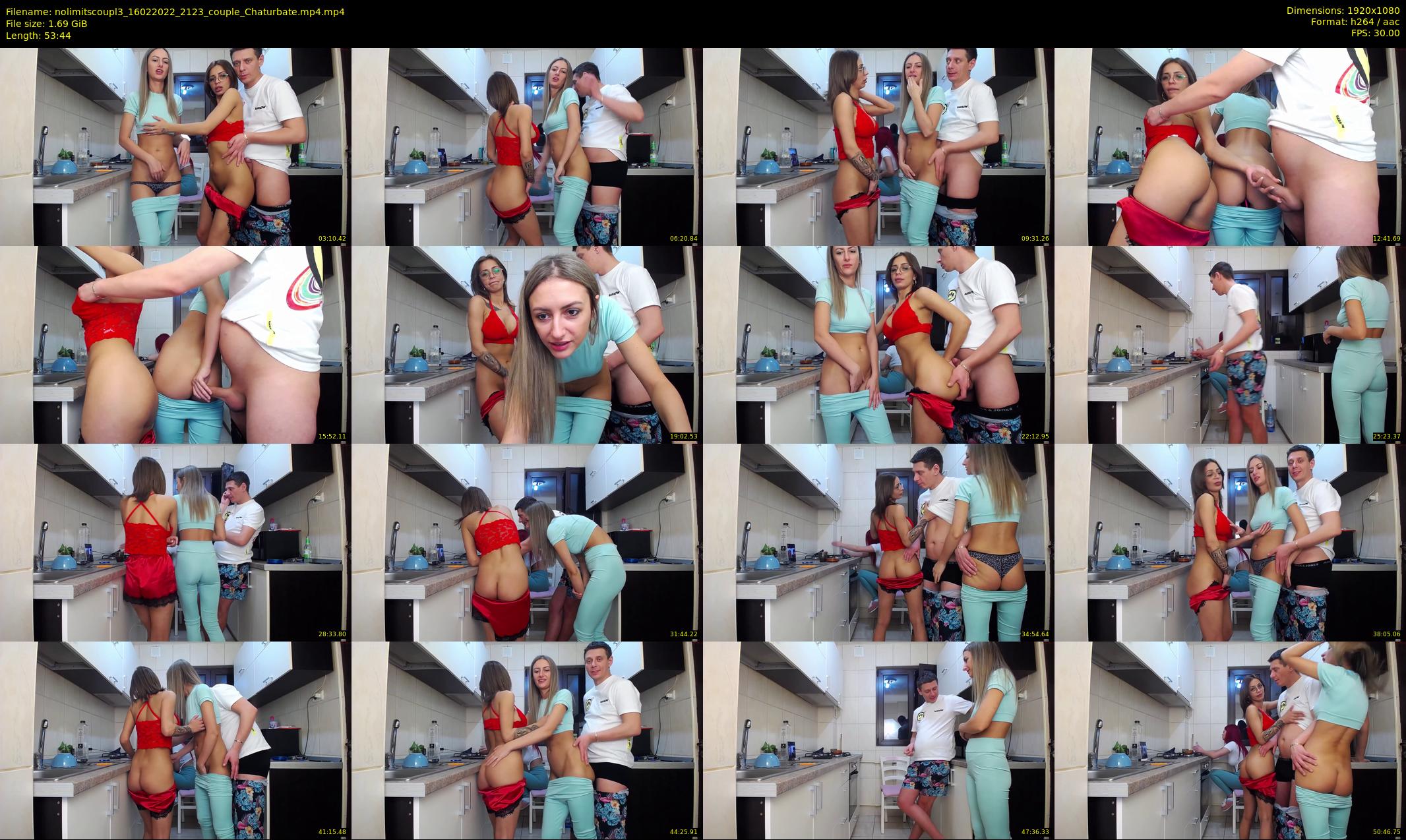 nolimitscoupl3 — 54 minute Chaturbate couple cam show recording, 1080p, Feb 16, 2022