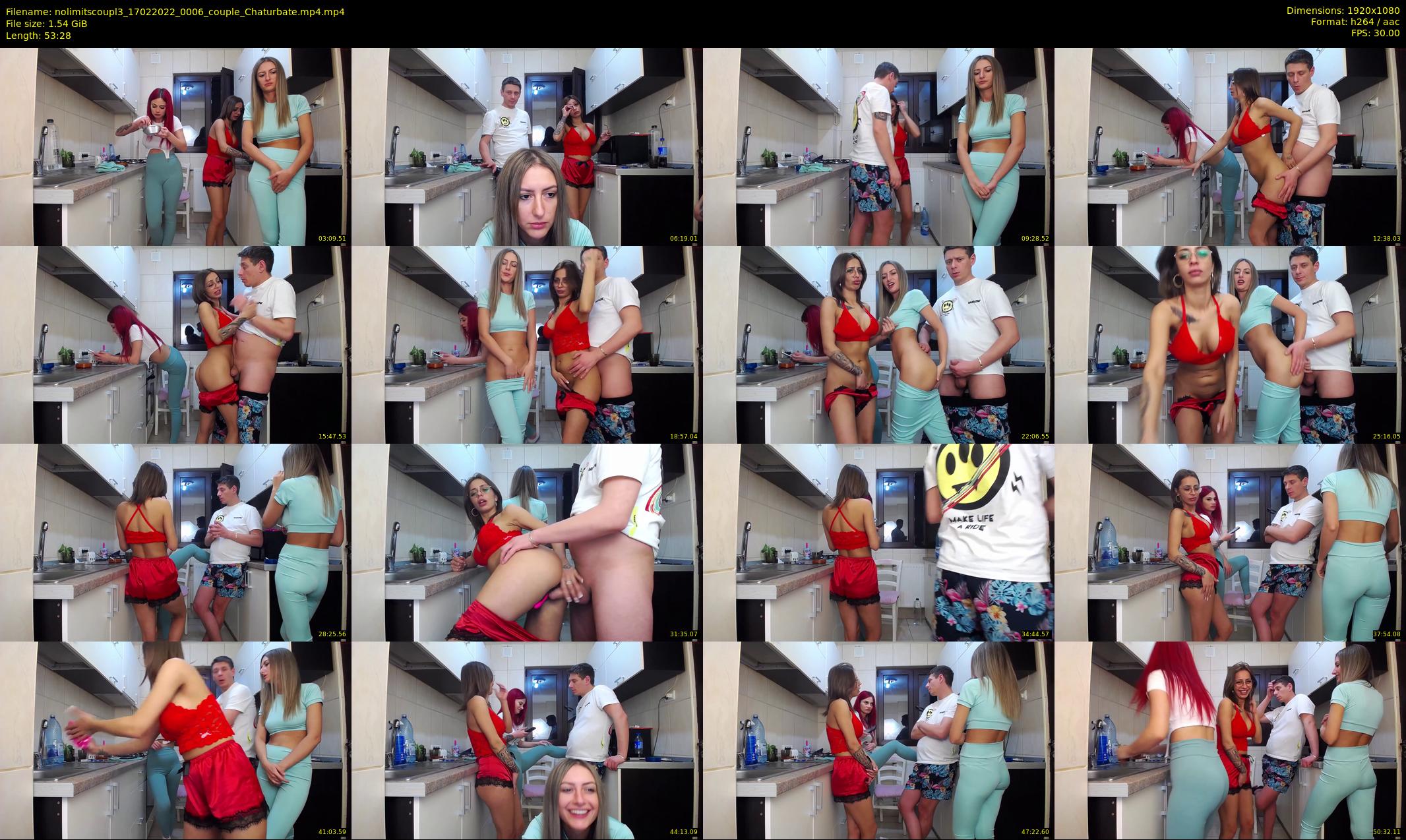 nolimitscoupl3 — 54 minute Chaturbate couple cam show recording, 1080p, Feb 17, 2022