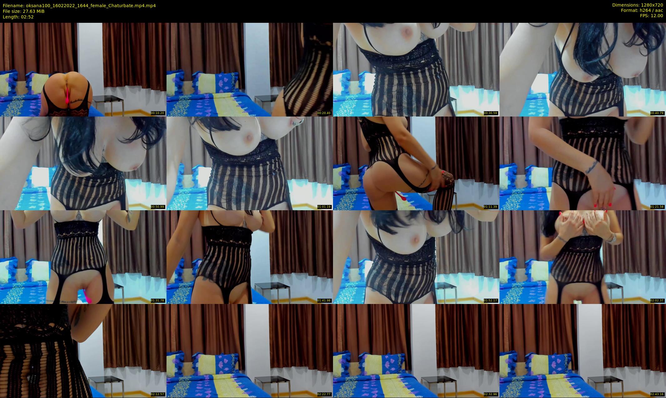 oksana100 — 3 minute Chaturbate female cam show recording, 720p, Feb 16, 2022