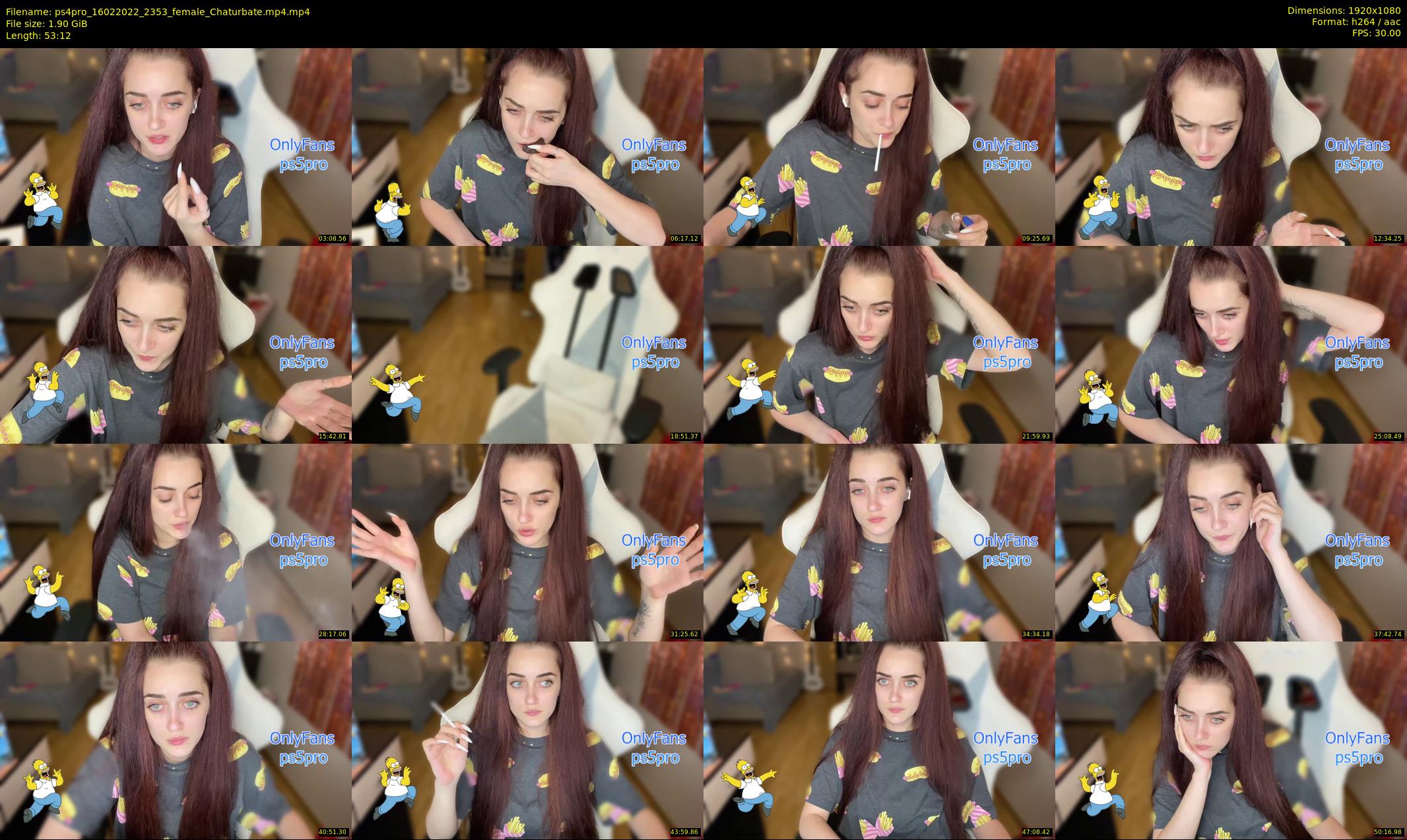 ps4pro — 54 minute Chaturbate female cam show recording, 1080p, Feb 16, 2022