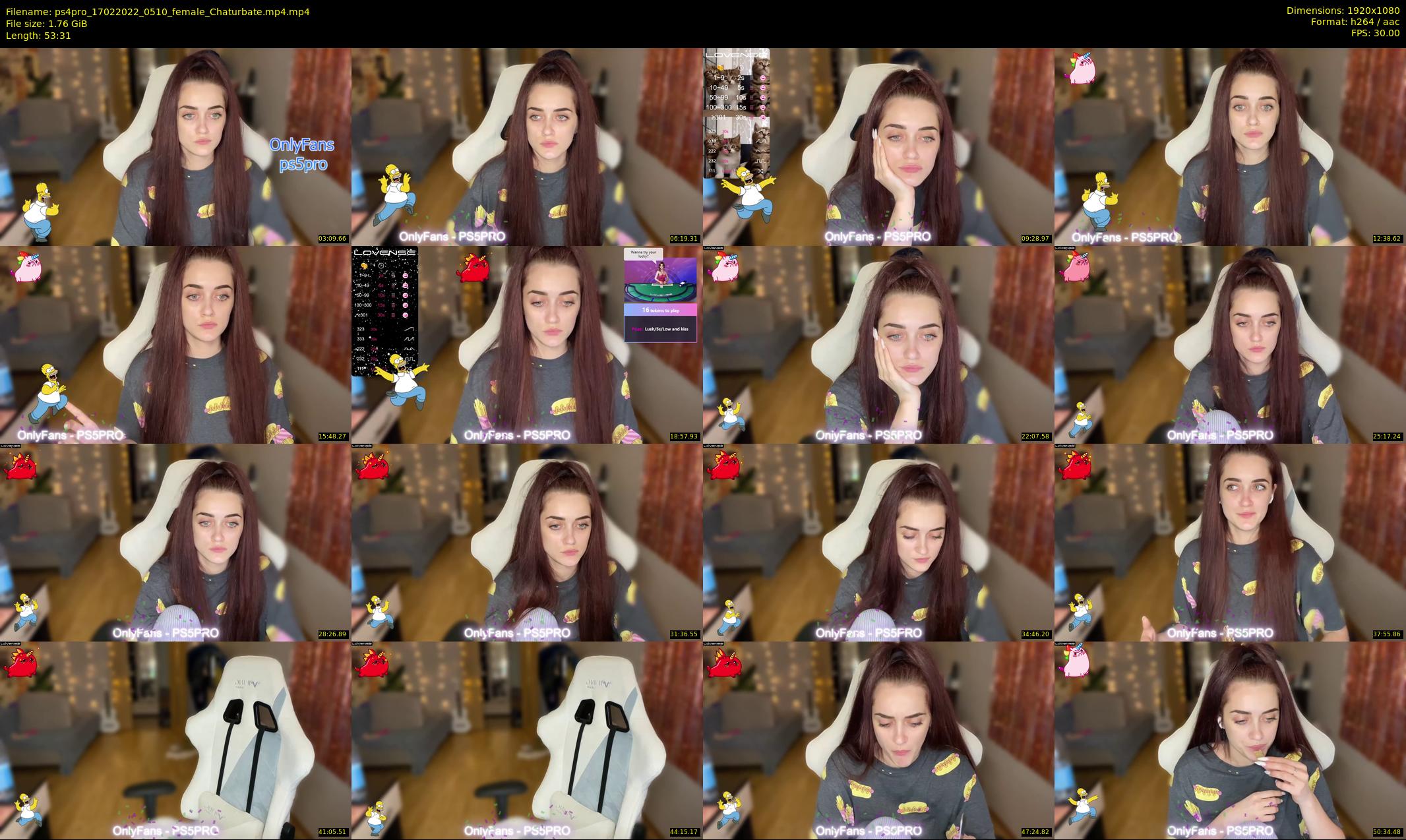 ps4pro — 54 minute Chaturbate female cam show recording, 1080p, Feb 17, 2022