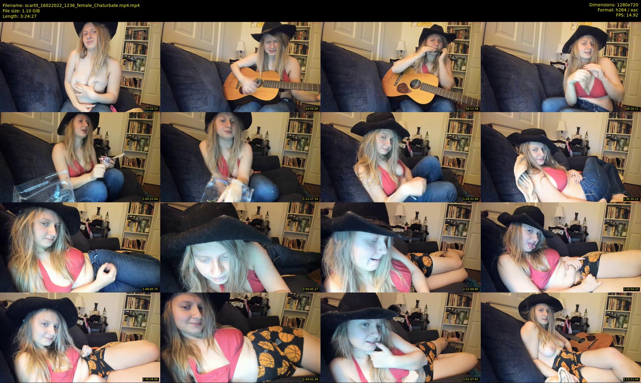 scartit — 205 minute Chaturbate female cam show recording, 720p, Feb 16, 2022