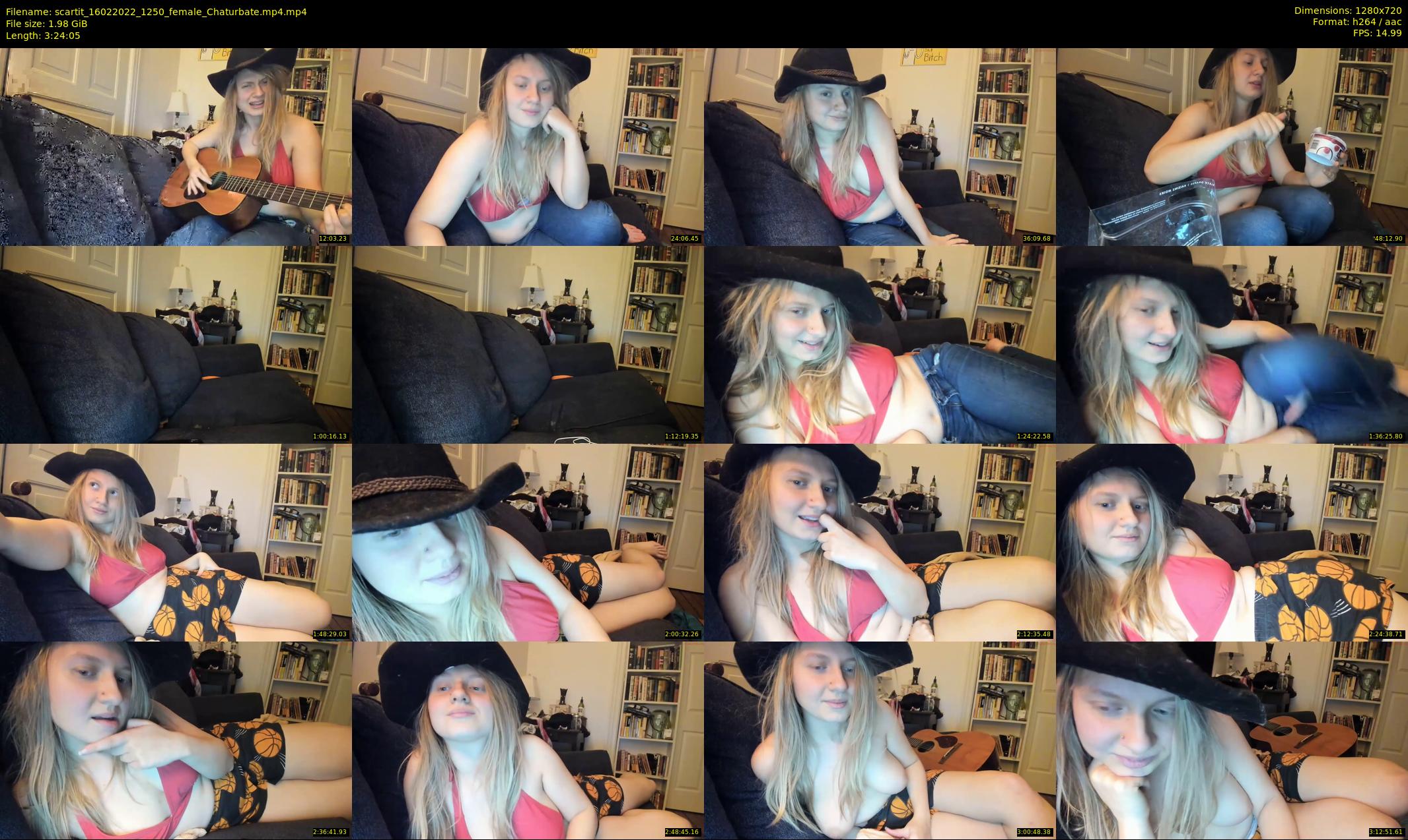 scartit — 205 minute Chaturbate female cam show recording, 720p, Feb 16, 2022