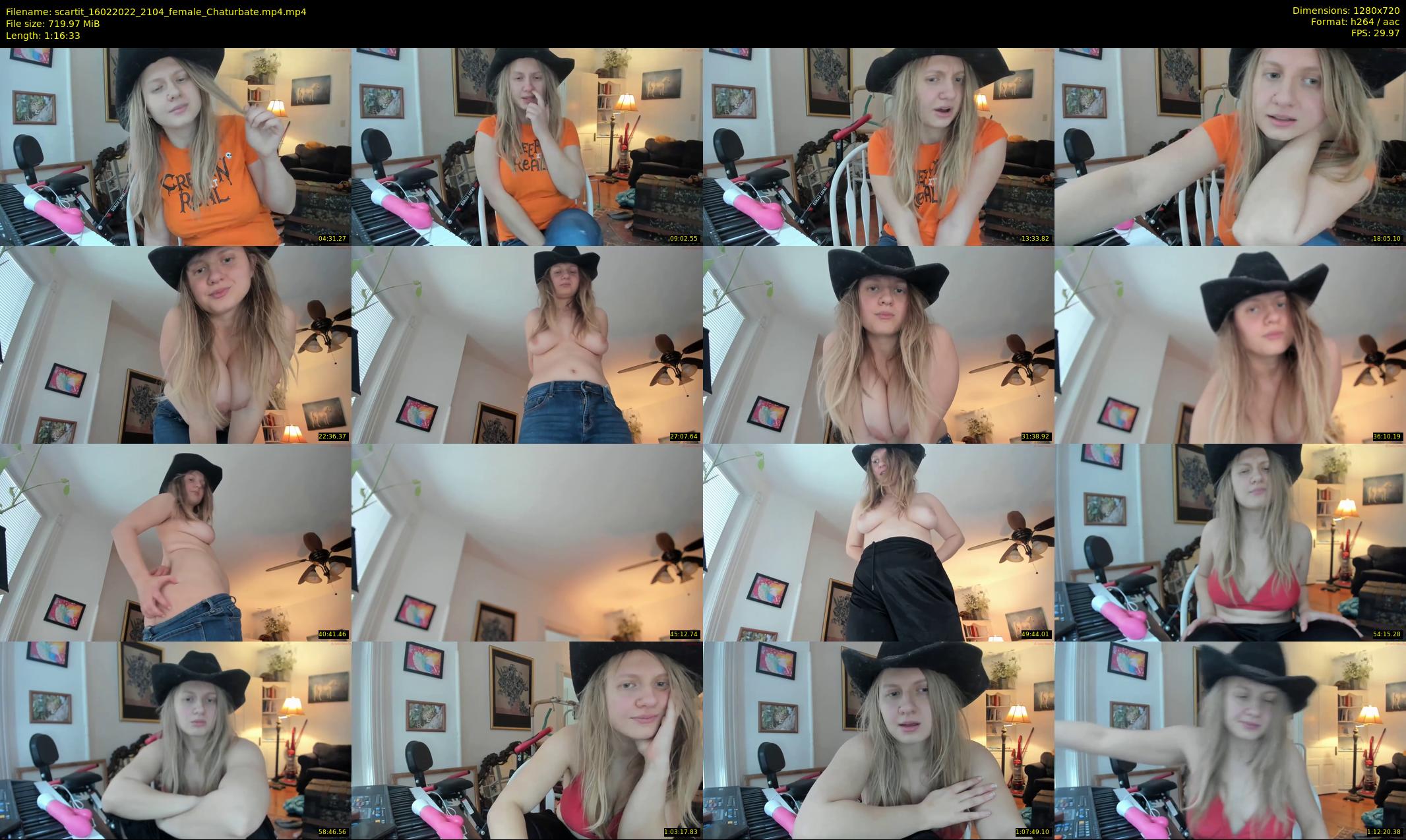 scartit — 77 minute Chaturbate female cam show recording, 720p, Feb 16, 2022