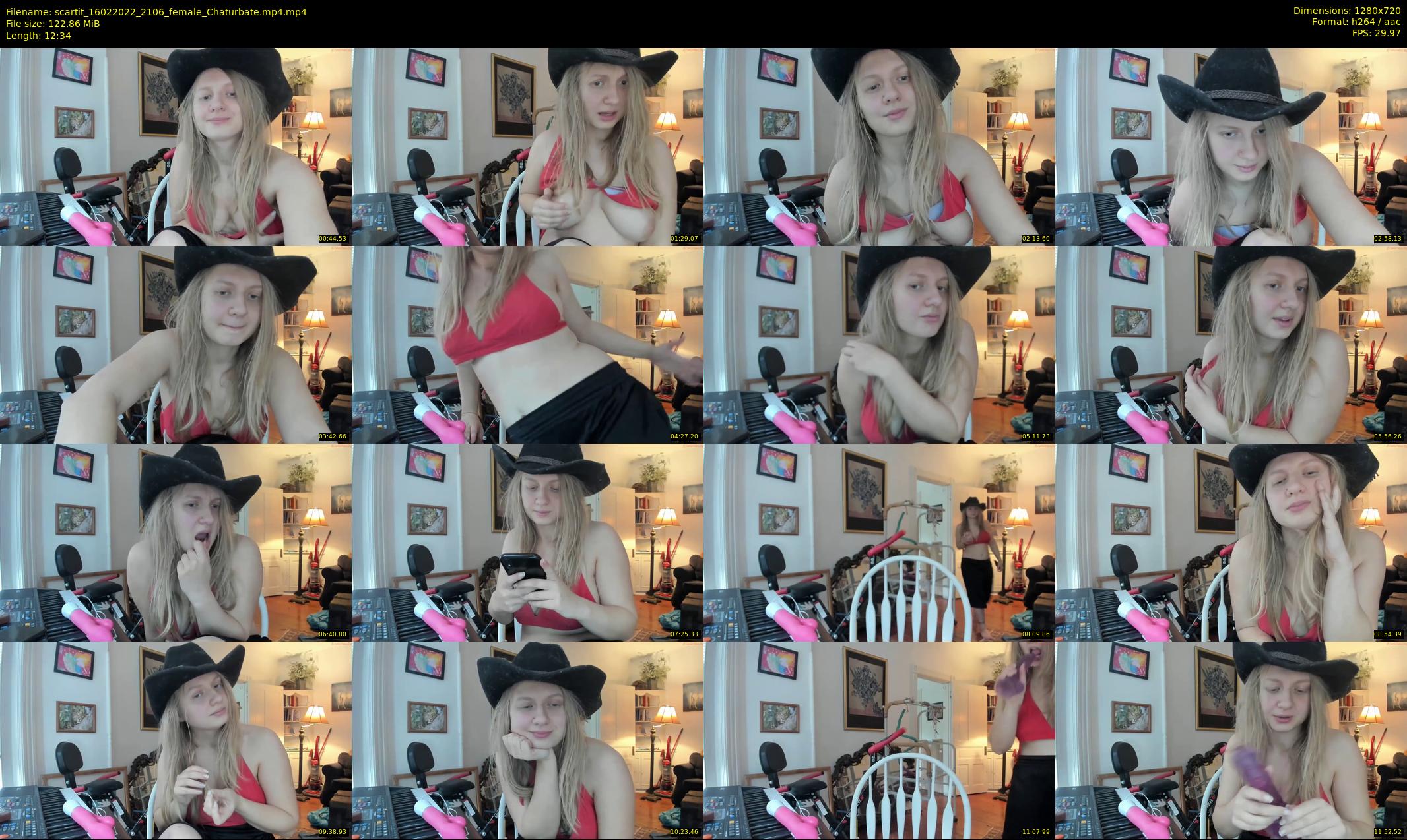 scartit — 13 minute Chaturbate female cam show recording, 720p, Feb 16, 2022