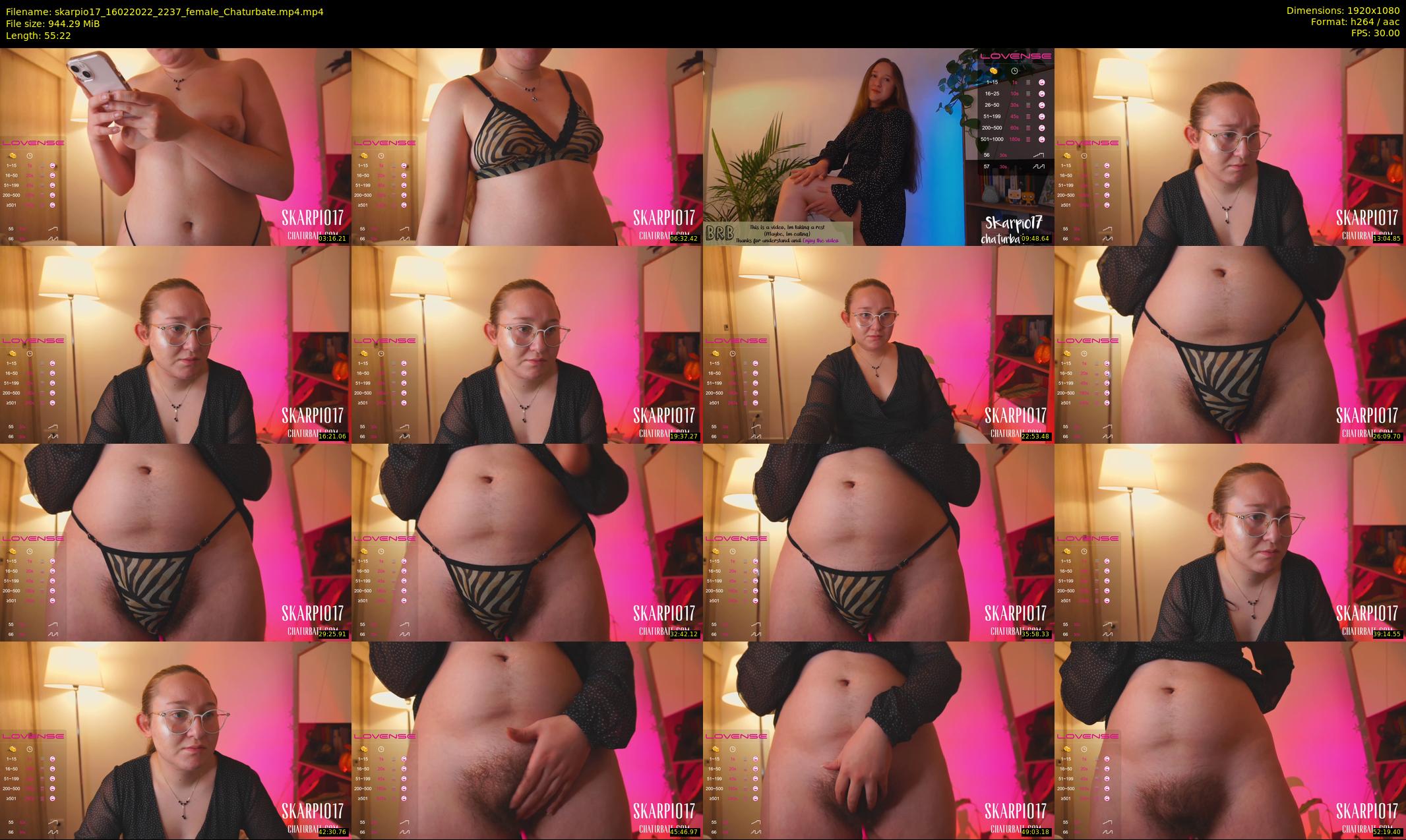 skarpio17 — 56 minute Chaturbate female cam show recording, 1080p, Feb 16, 2022